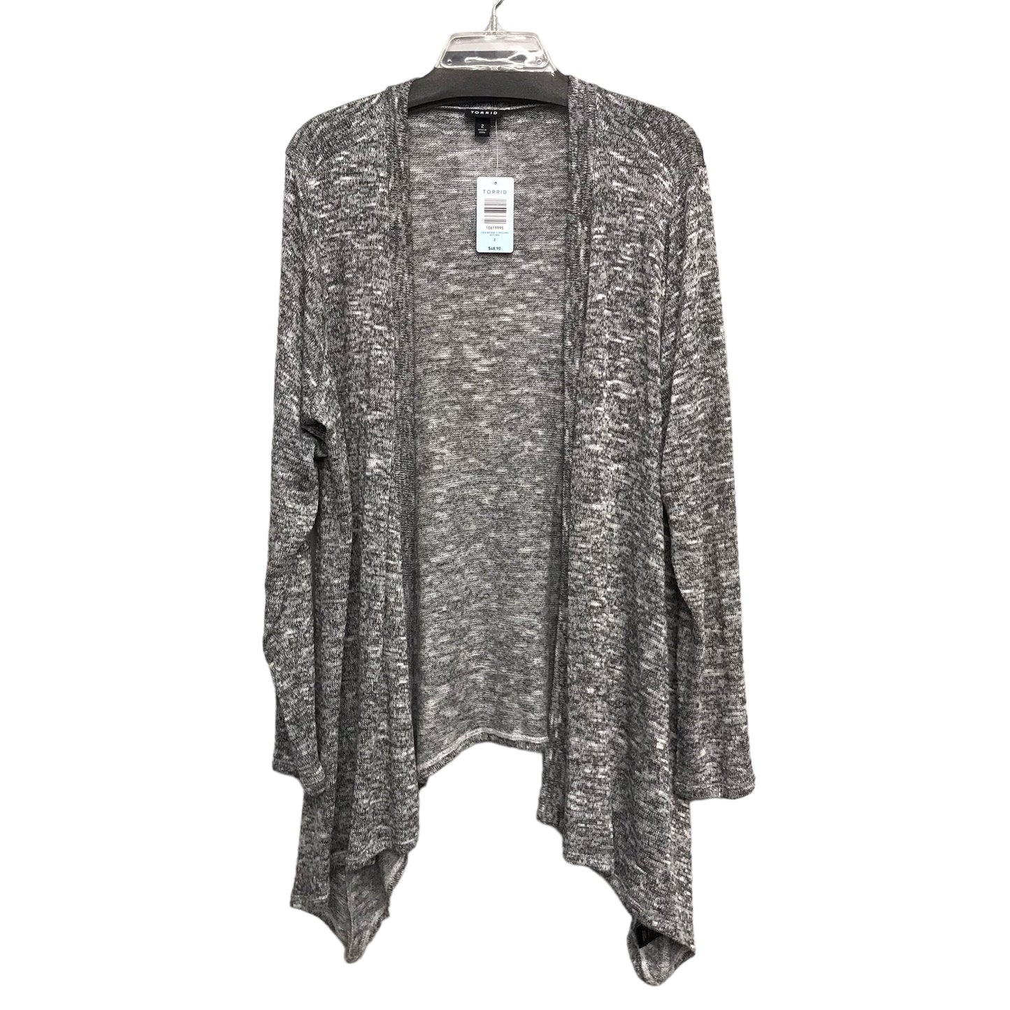 Cardigan By Torrid In Grey & White, Size:2X