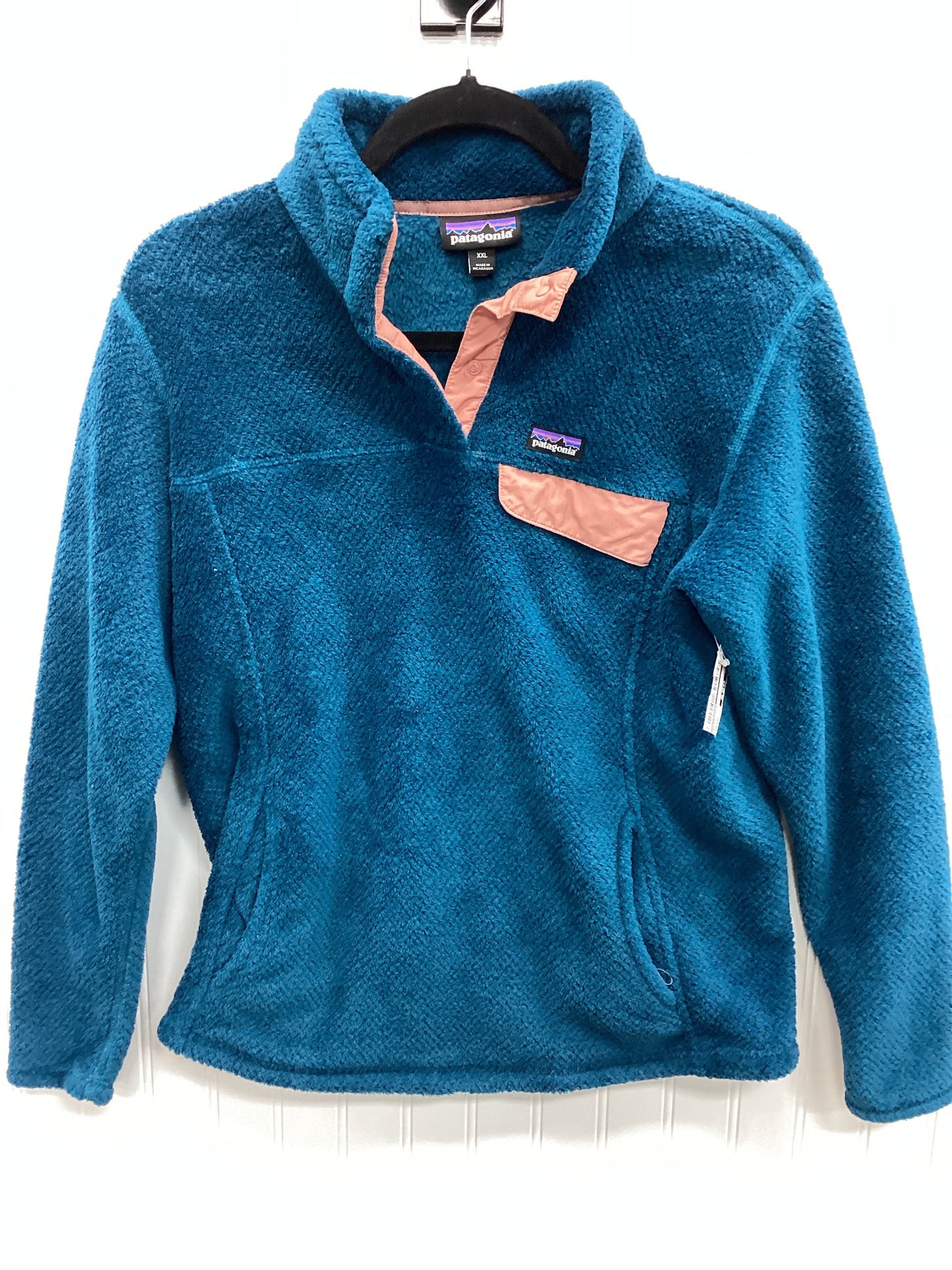 Jacket Fleece By Patagonia In Blue, Size:Xxl