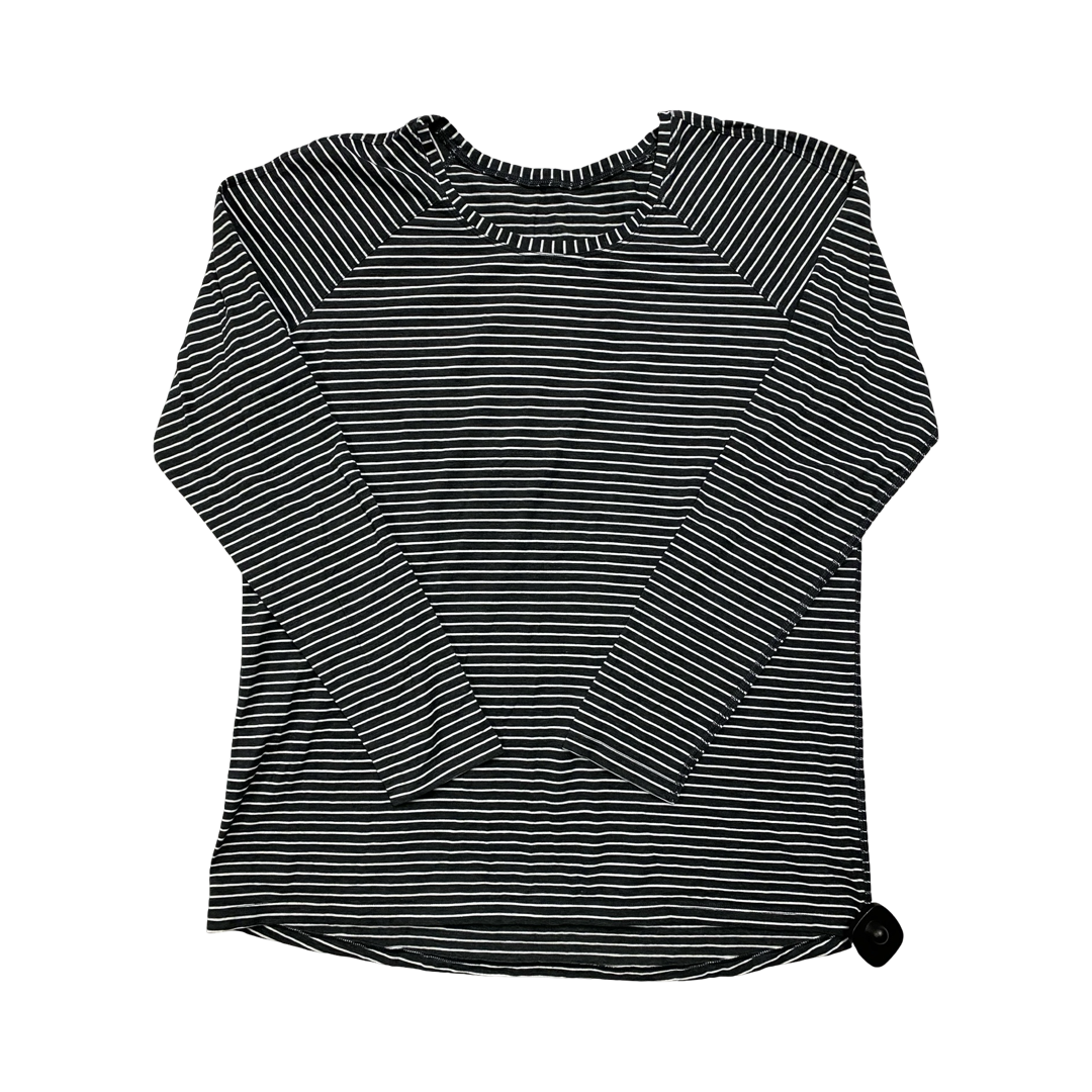 Athletic Top Ls Collar By Lululemon In Striped Pattern, Size:M