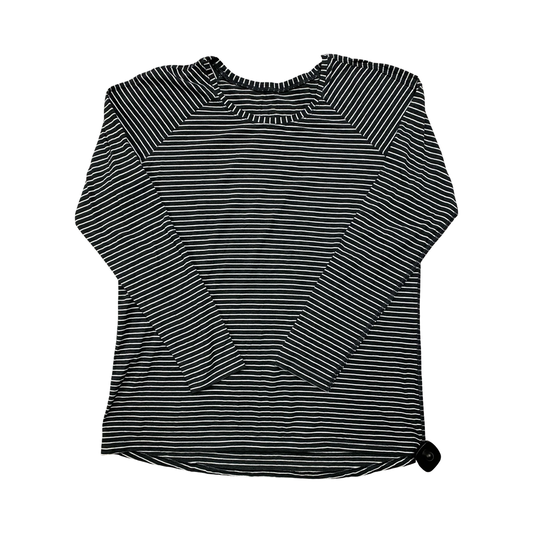 Athletic Top Ls Collar By Lululemon In Striped Pattern, Size:M