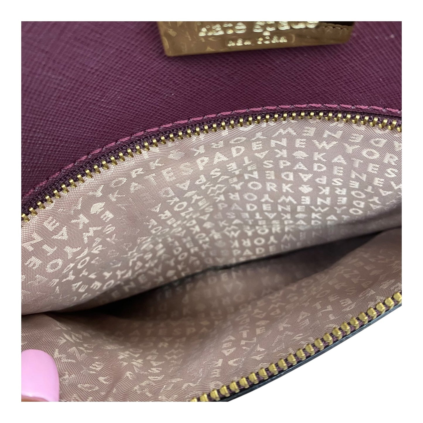 Handbag Designer By Kate Spade In Purple, Size:Medium