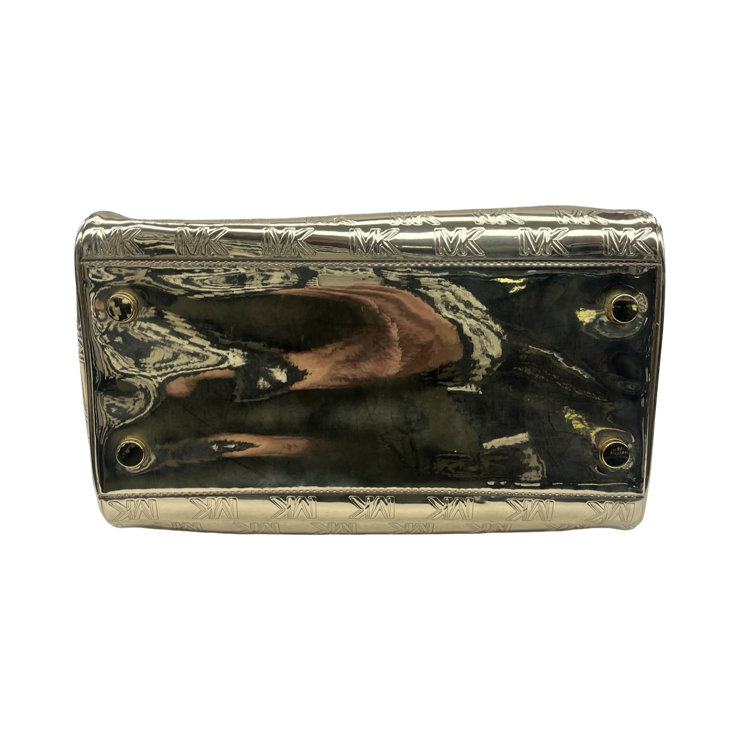 Handbag Designer By Michael Kors In Gold, Size:Large