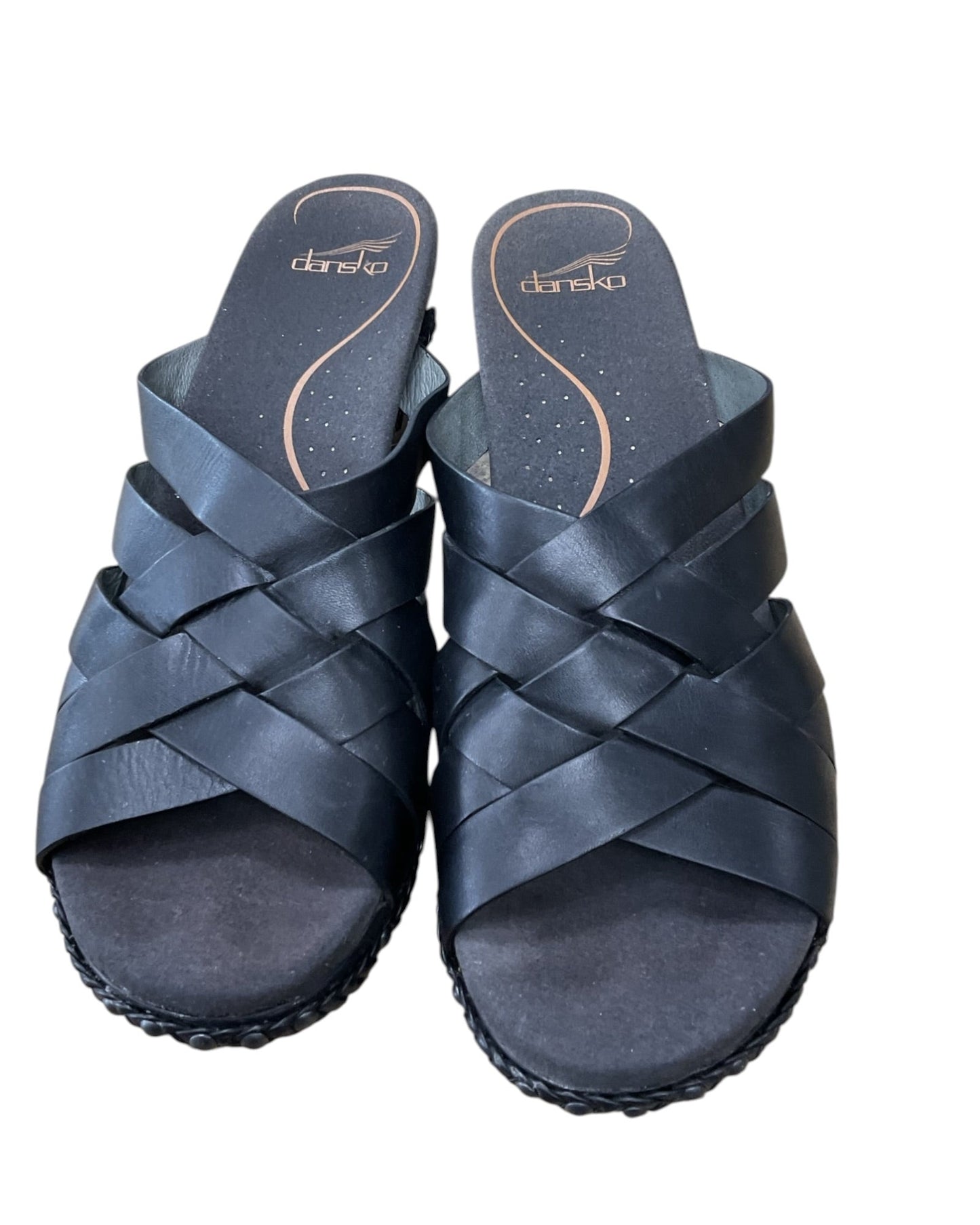 Sandals Heels Block By Dansko In Black, Size:10.5