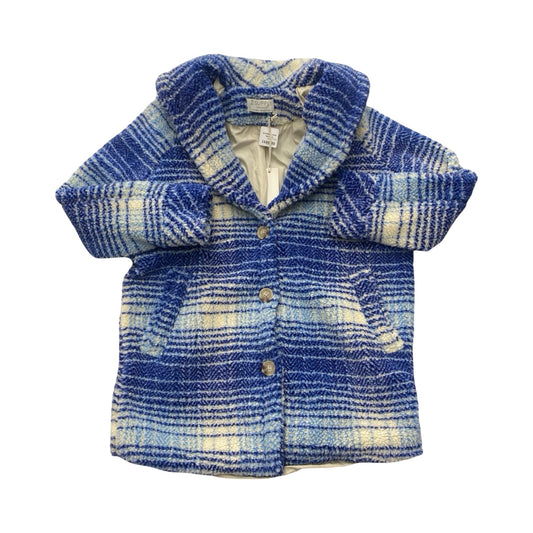 Jacket Faux Fur & Sherpa By Z Supply In Blue & White, Size:Mp