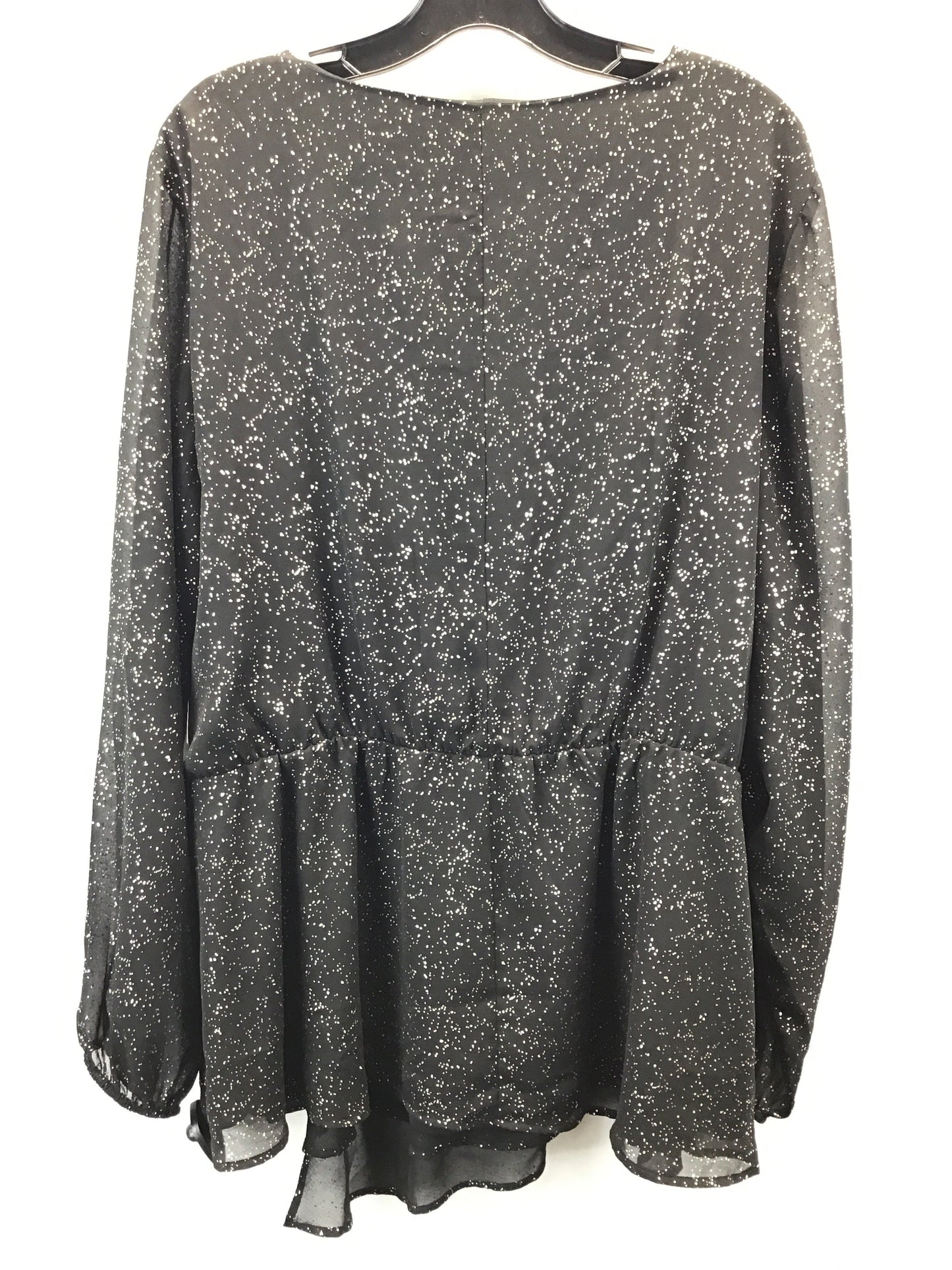 Top Long Sleeve By Lane Bryant In Black & Gold, Size: 1x