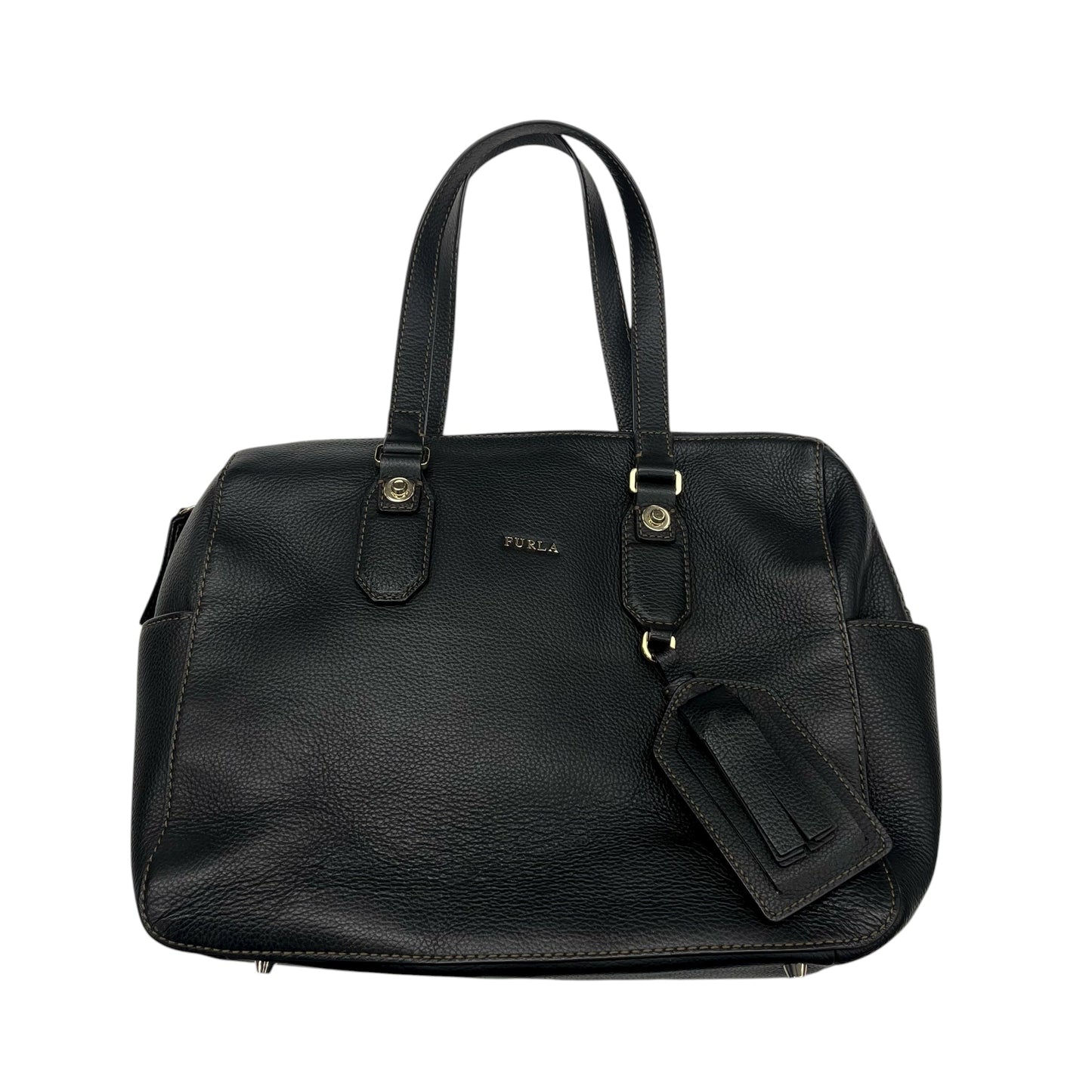 Handbag Luxury Designer By Furla In Black, Size:Large