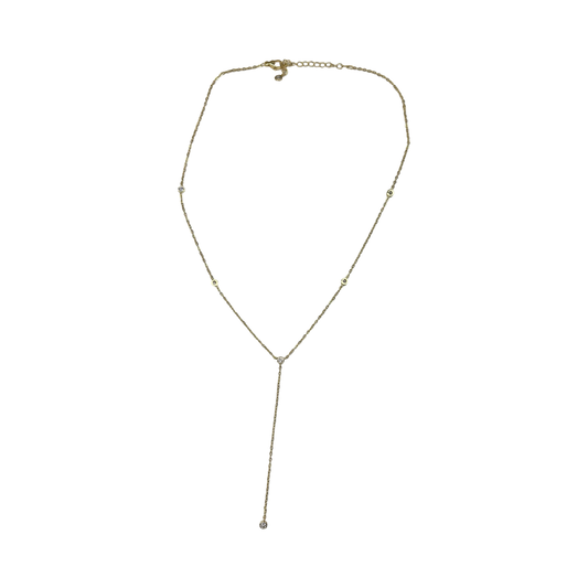 Necklace Lariat & Y-Drop By Clothes Mentor In Gold