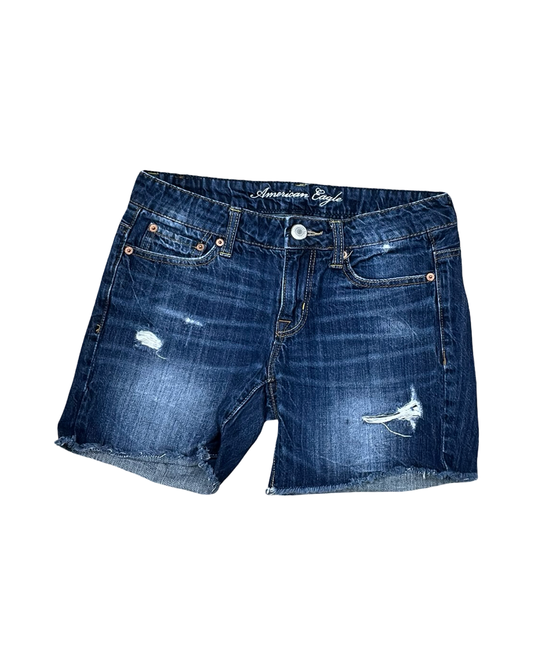 Shorts By American Eagle In Blue Denim, Size:0