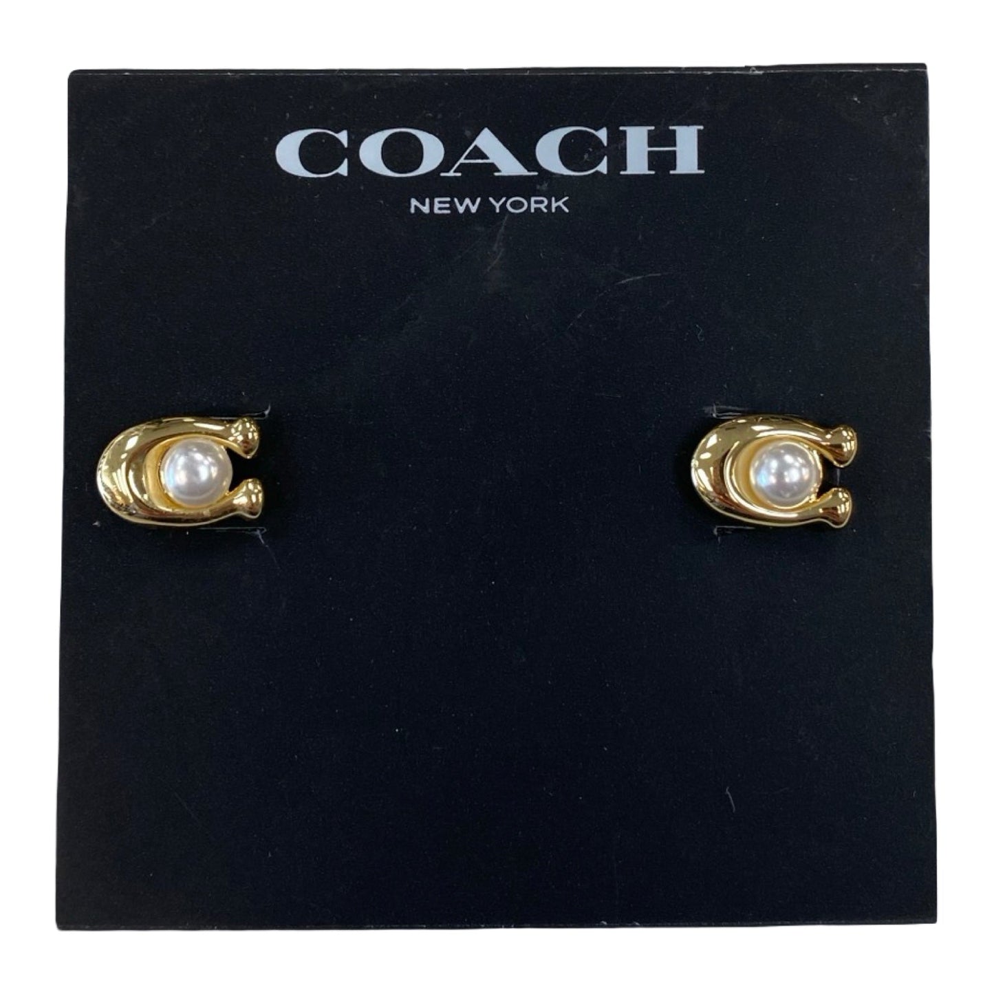 Earrings Designer By Coach In Gold