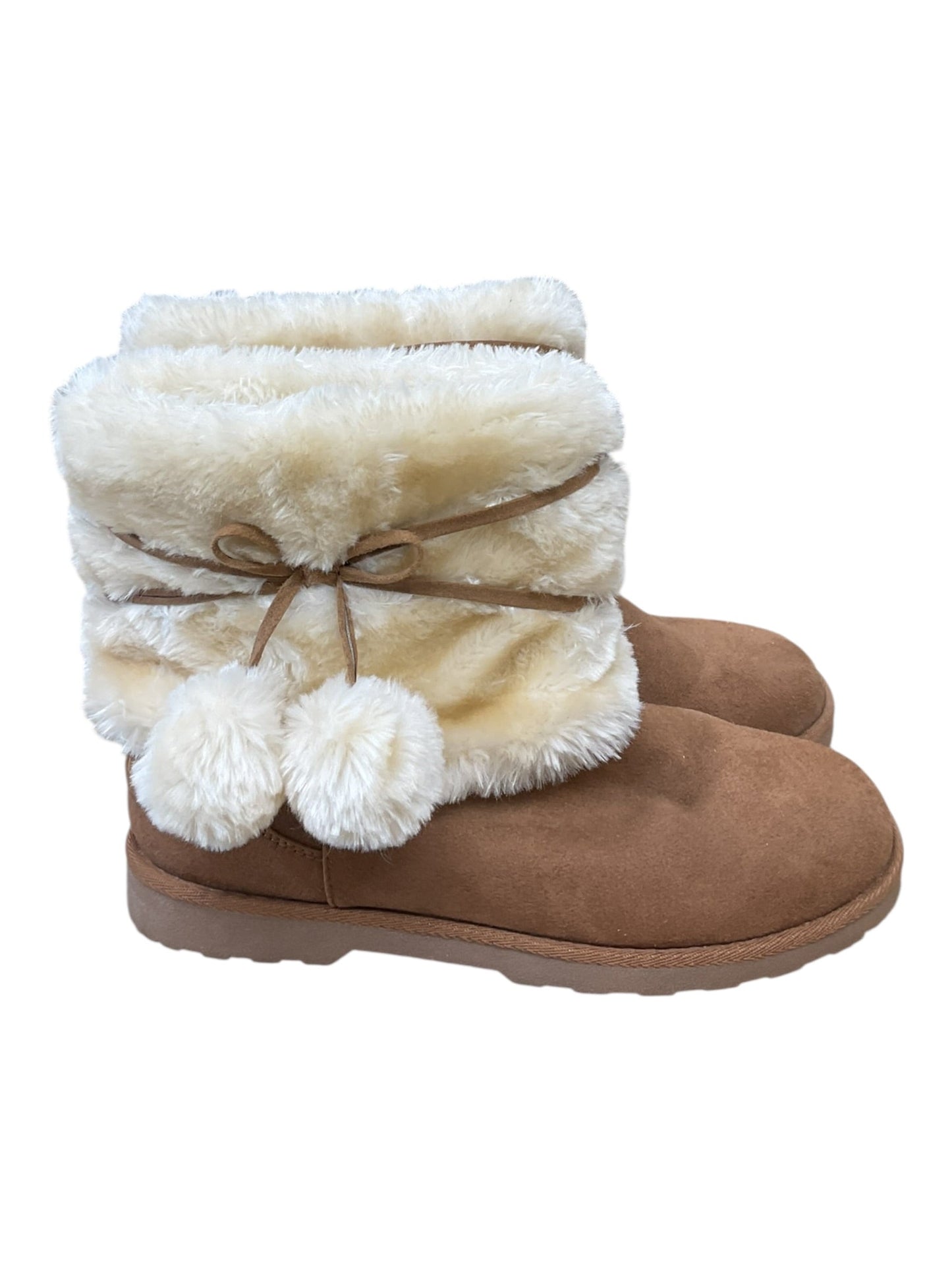 Boots Snow By Clothes Mentor In Brown, Size:8