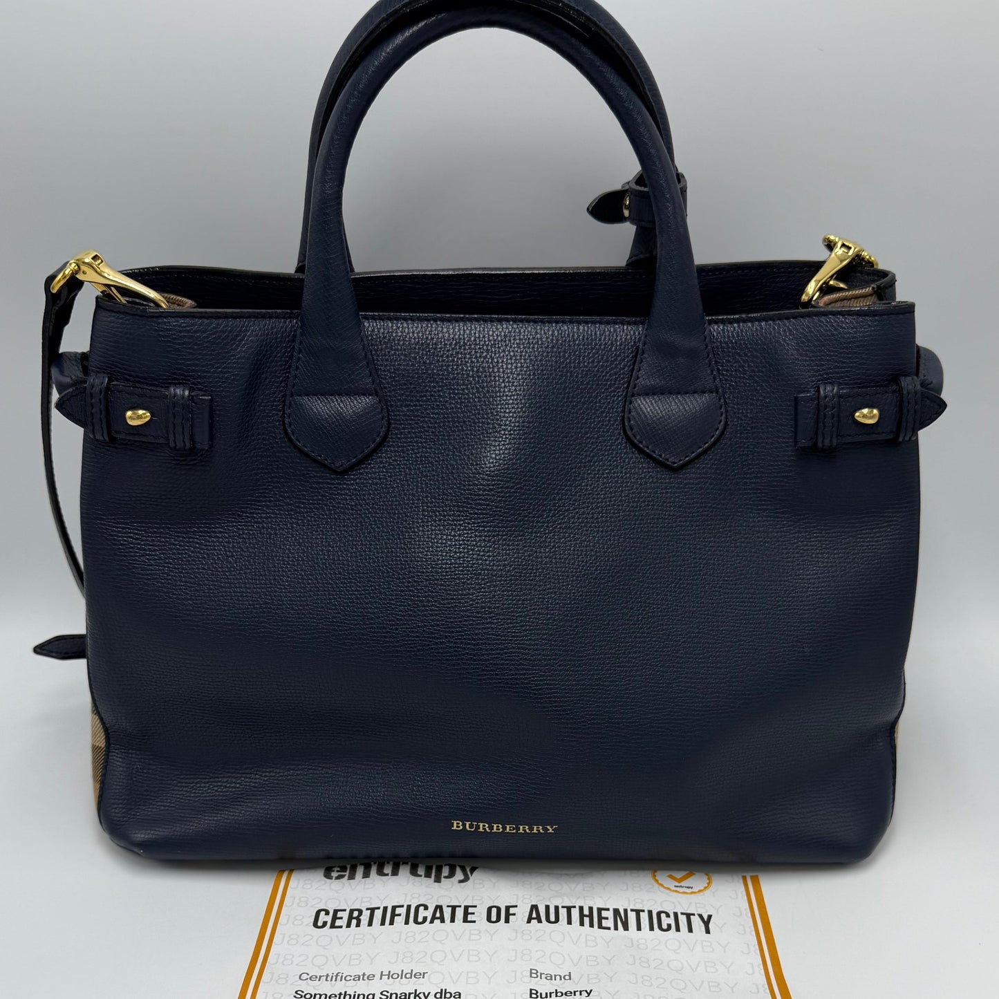 Burberry House Check Banner Luxury Tote Handbag