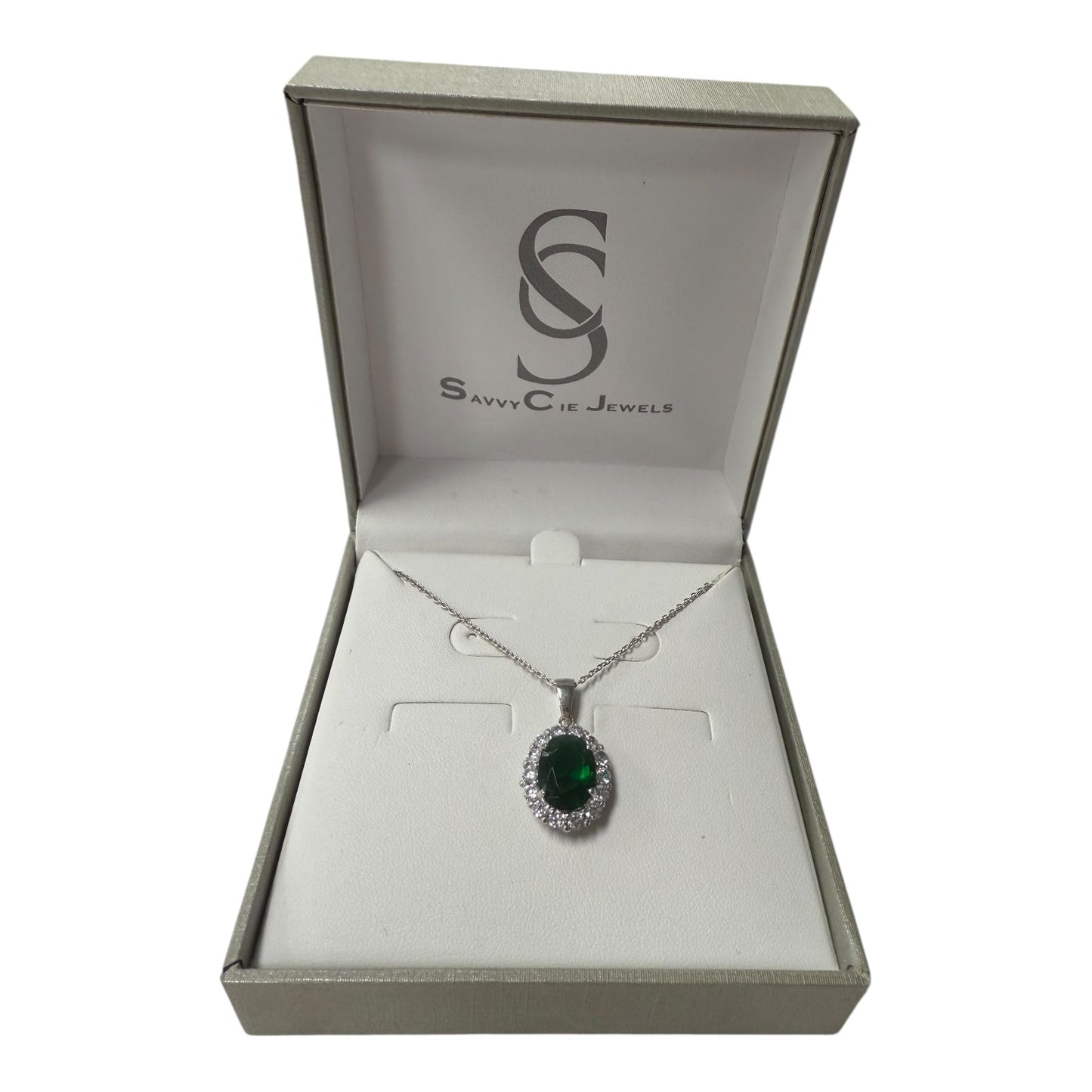Necklace Pendant By SAVVY CIE JEWELS In Green