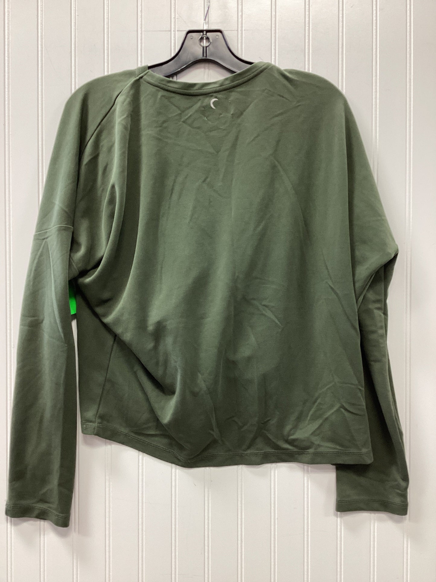 Athletic Top Ls Collar By Zyia In Green, Size:L