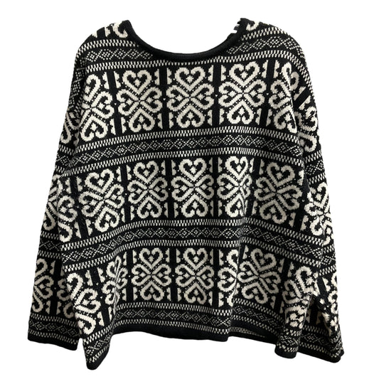 Sweater By J. Jill In Black & White, Size:L