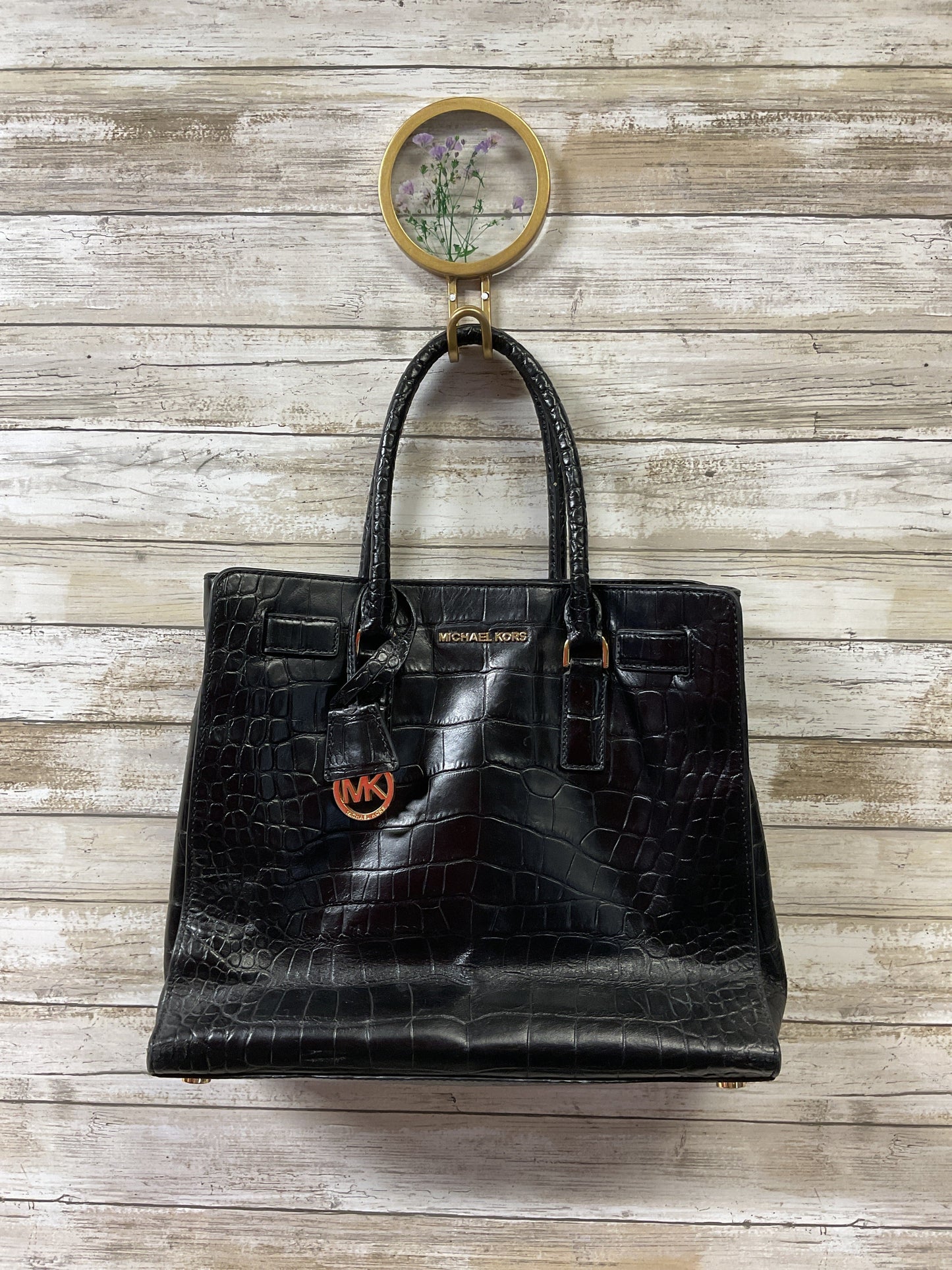 Handbag Designer By Michael Kors In Black, Size:Medium