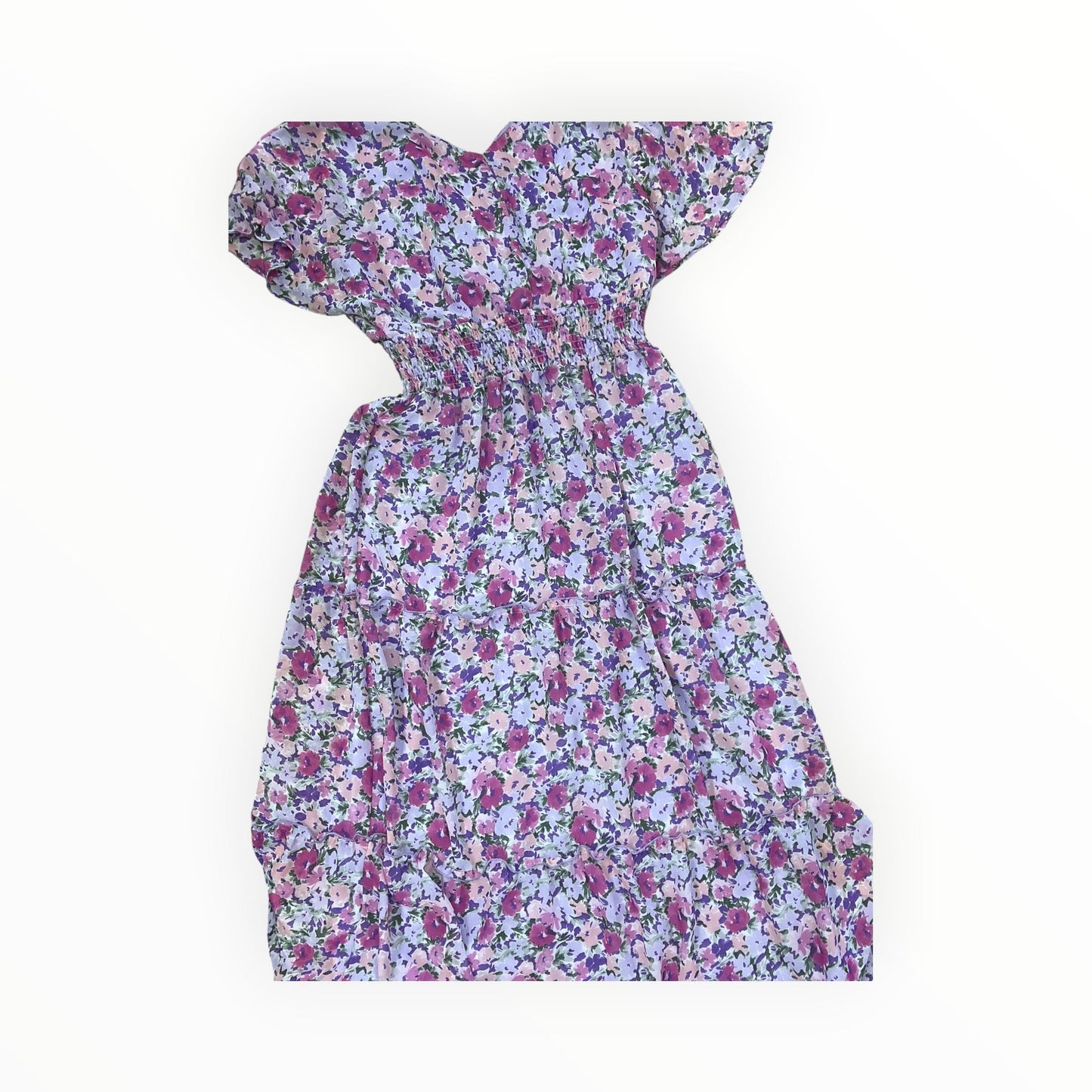 Dress Casual Maxi By Clothes Mentor In Pink & Purple, Size:L