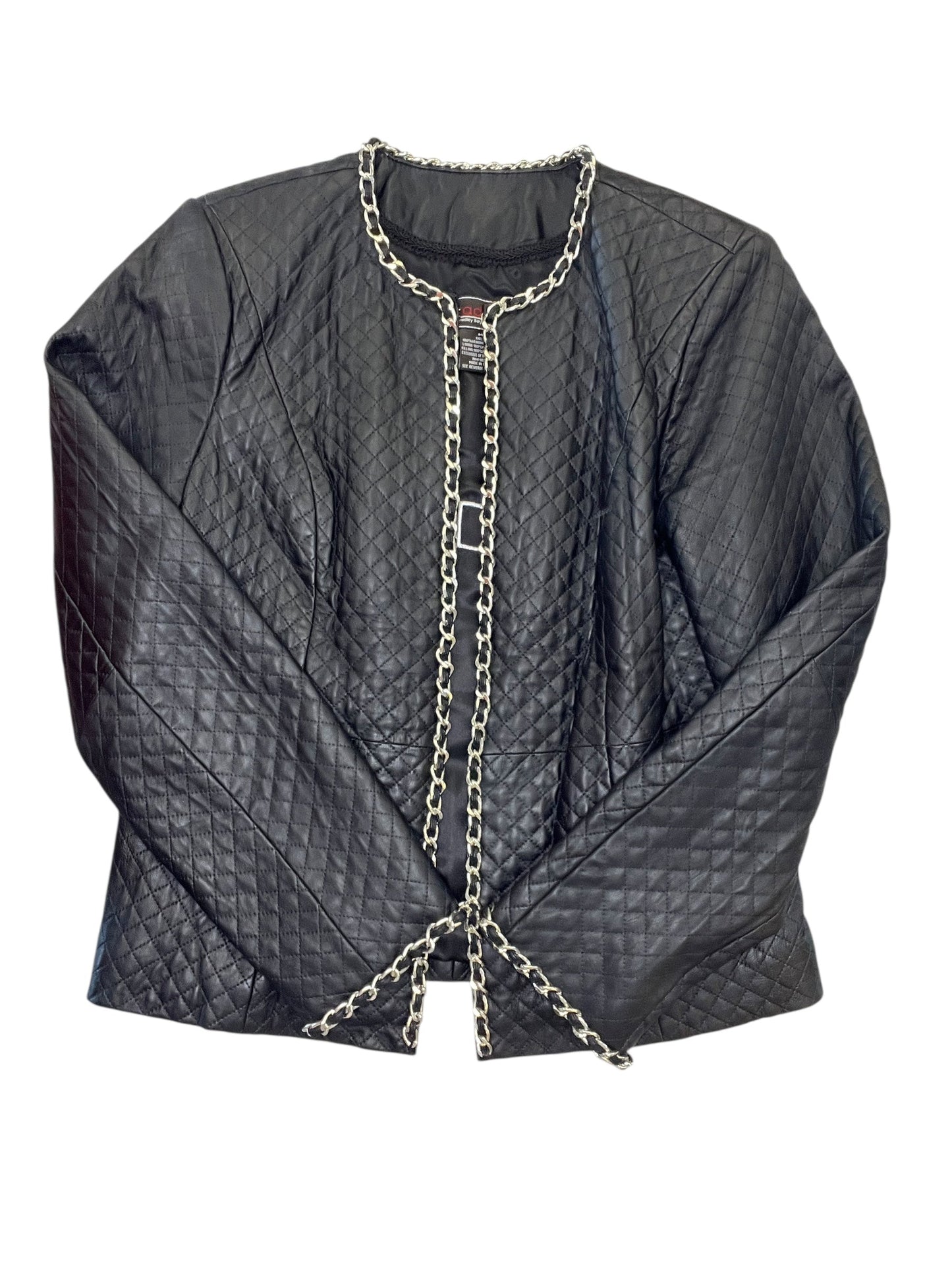 Jacket Leather By Cma In Black, Size:M