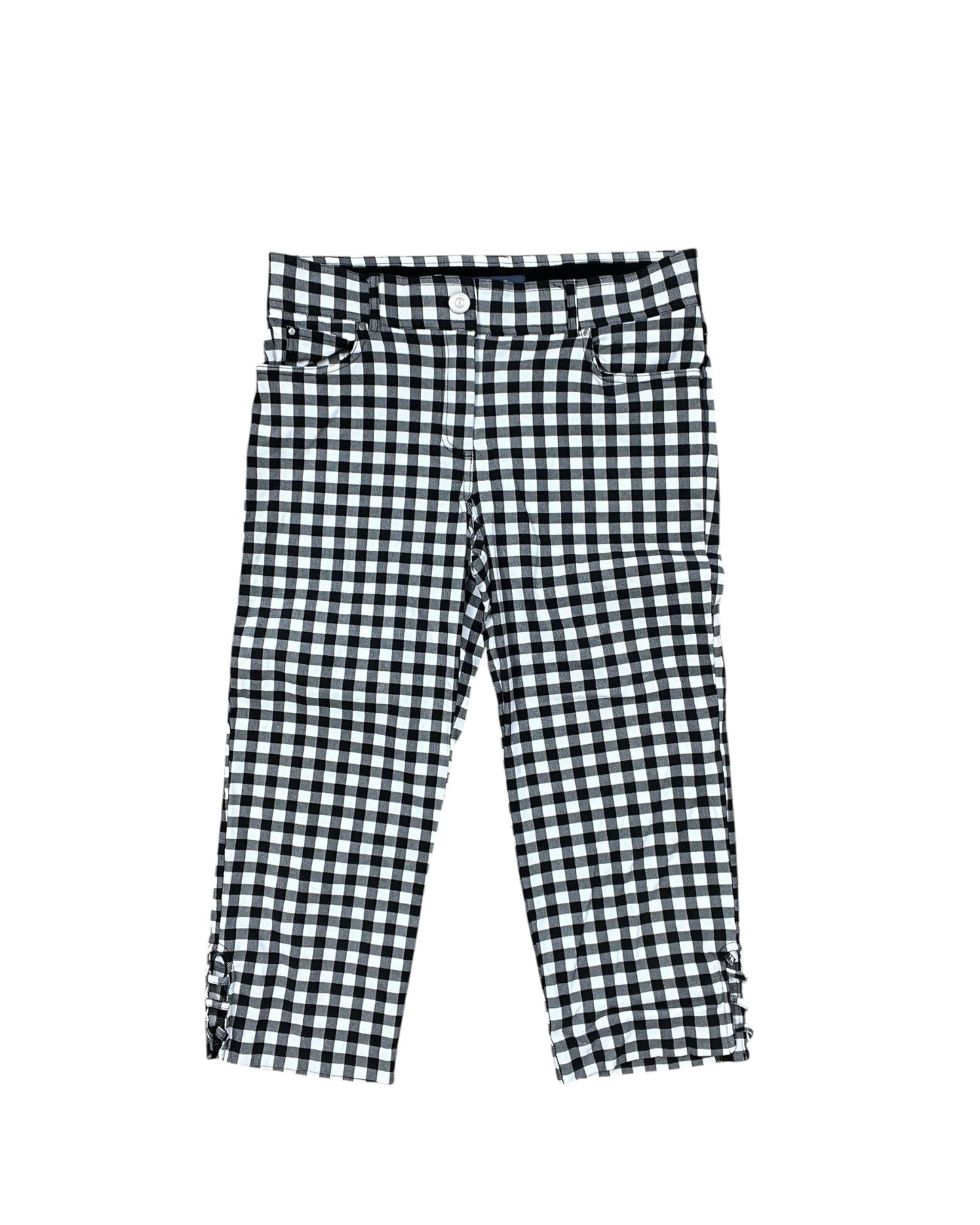 Pants Cropped By Verve In Checkered Pattern, Size:8