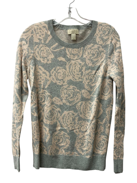 Sweater By Loft In Grey & Pink, Size:M