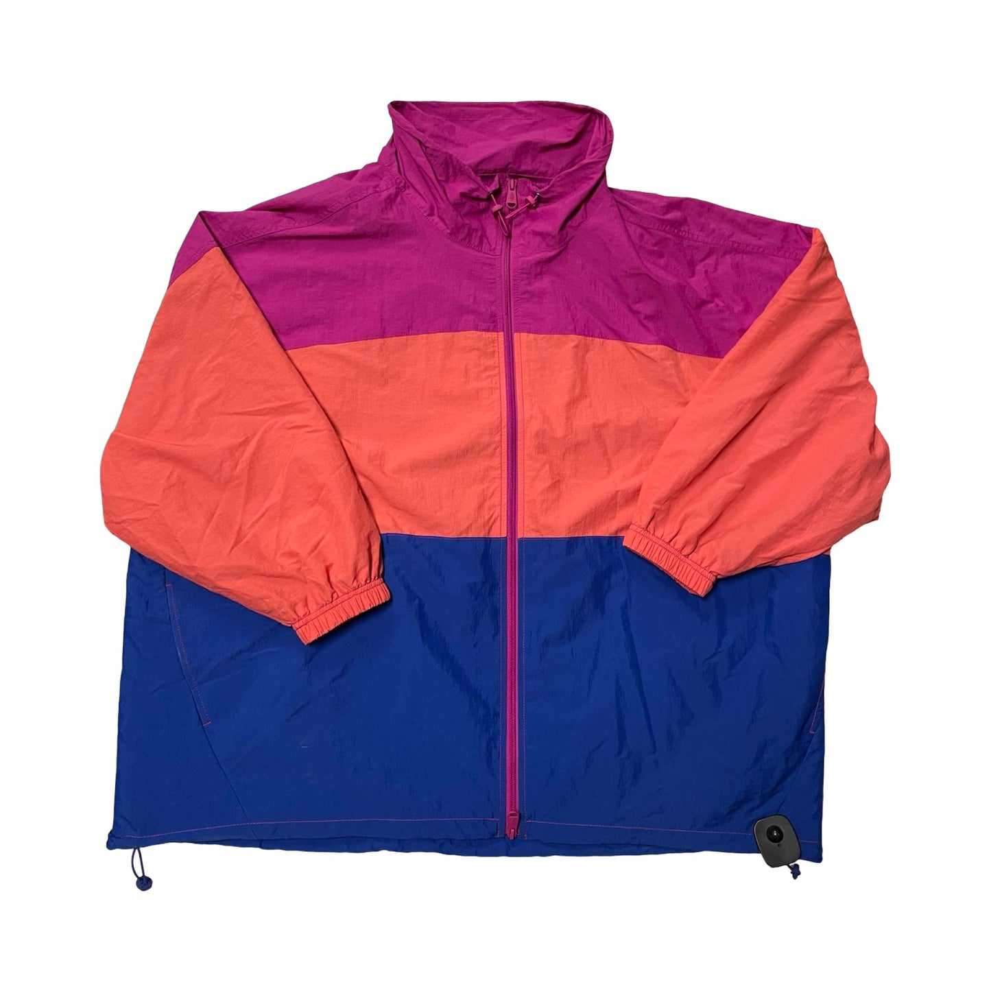Athletic Jacket By Free People In Blue & Orange, Size:M