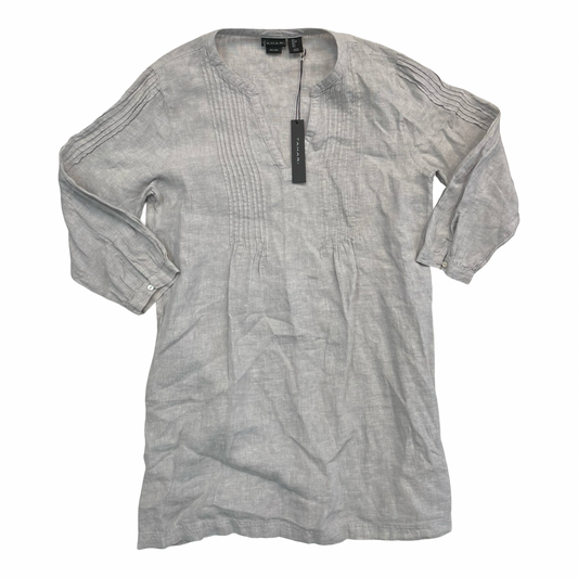 Tunic 3/4 Sleeve By Tahari In Grey, Size:L
