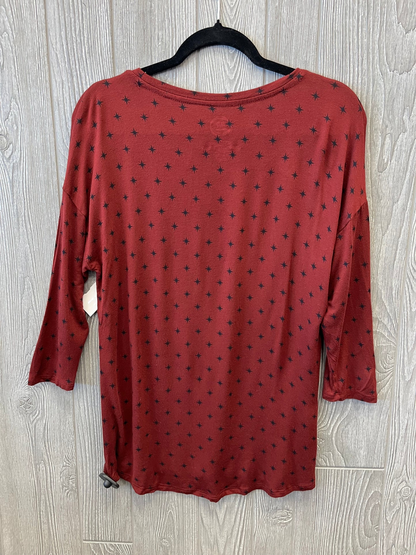 Top Long Sleeve By Maurices In Red, Size: M