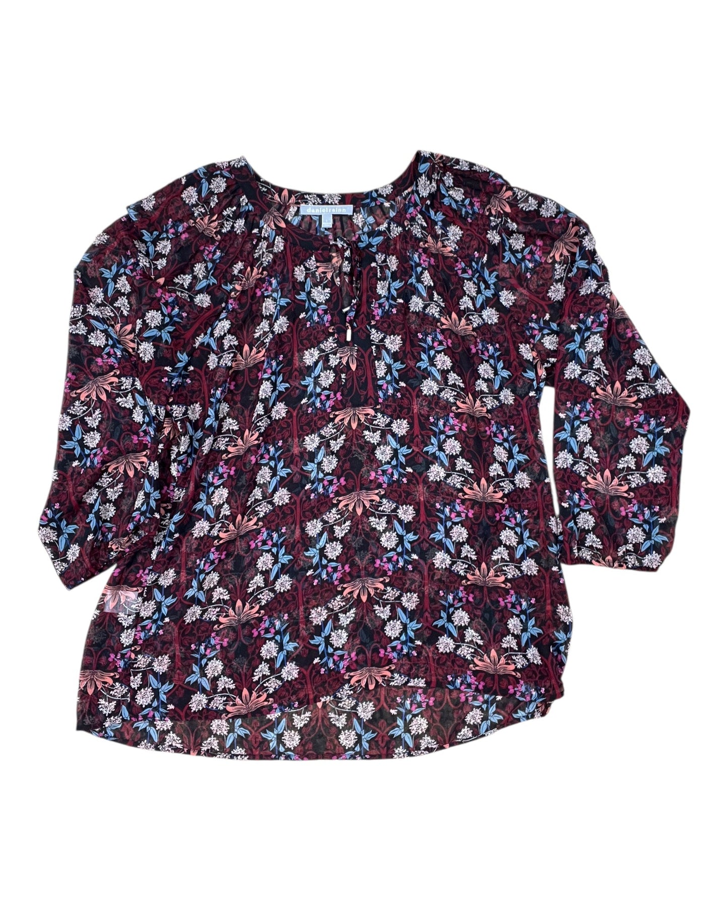 Top Ls By Daniel Rainn In Black & Red, Size:L