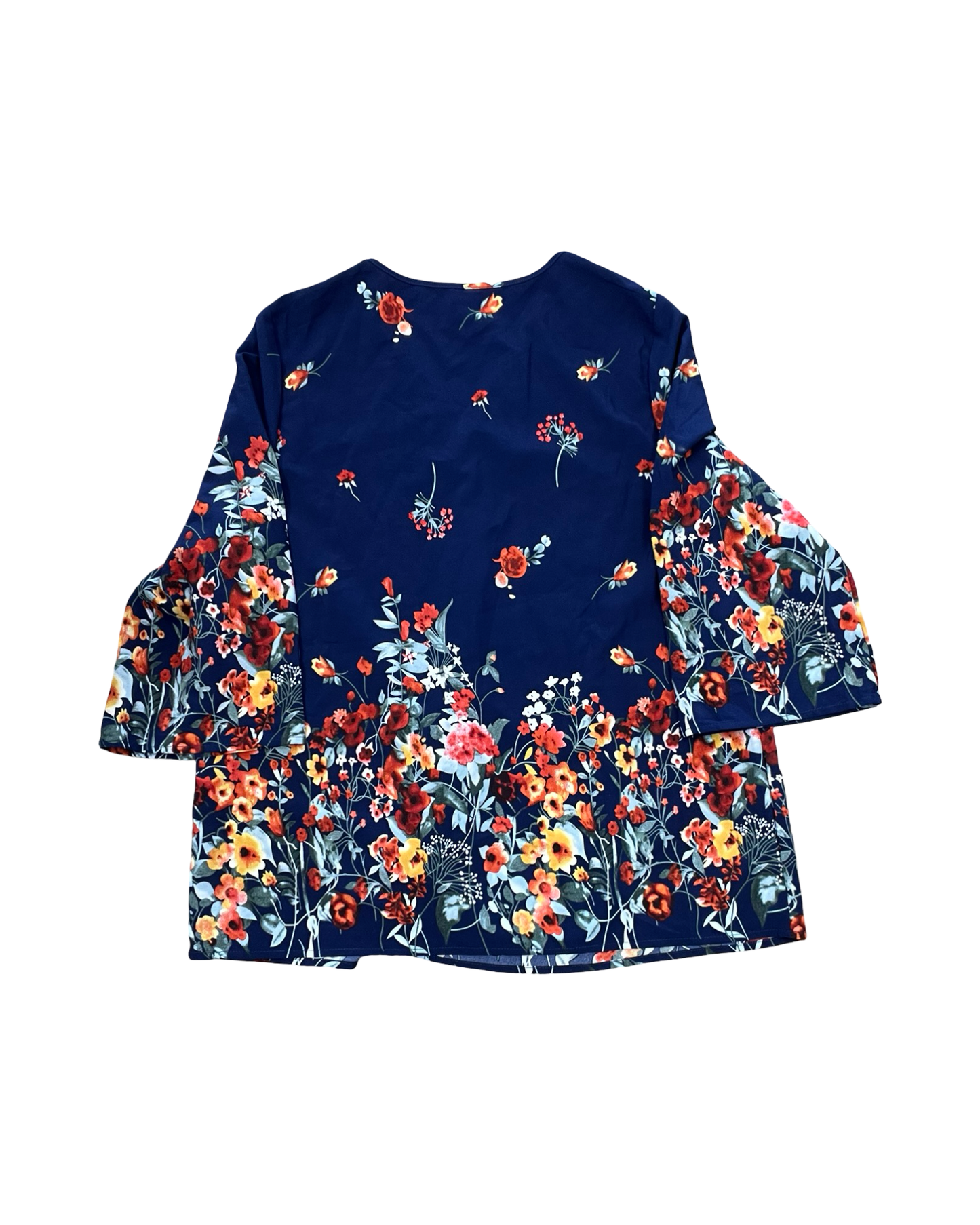 Top 3/4 Sleeve By Clothes Mentor In Navy, Size:L