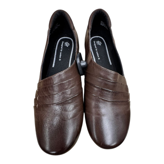 Shoes Flats By OBEO In Brown, Size:10