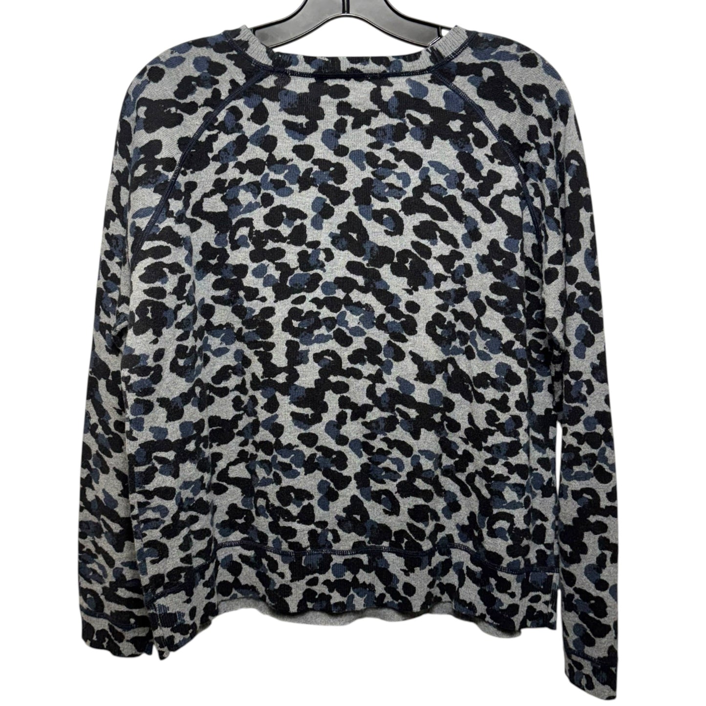 Cotton Cashmere Blend Crewneck Sweater By Elliott Lauren In Animal Print, Size: M