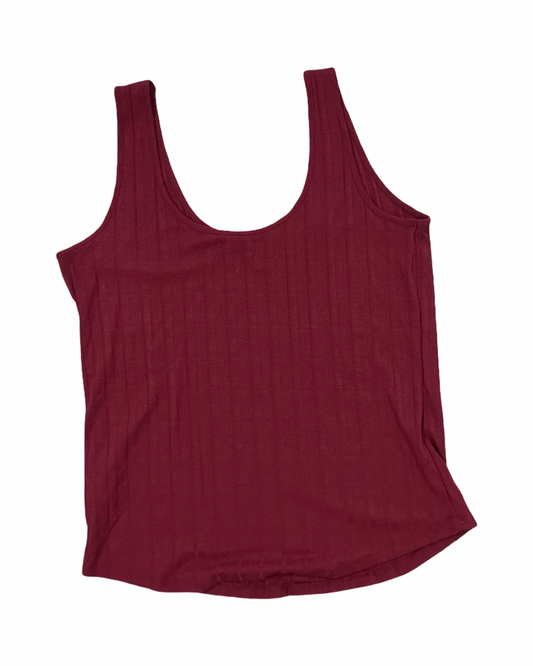Top Sleeveless By Maurices In Maroon, Size:M