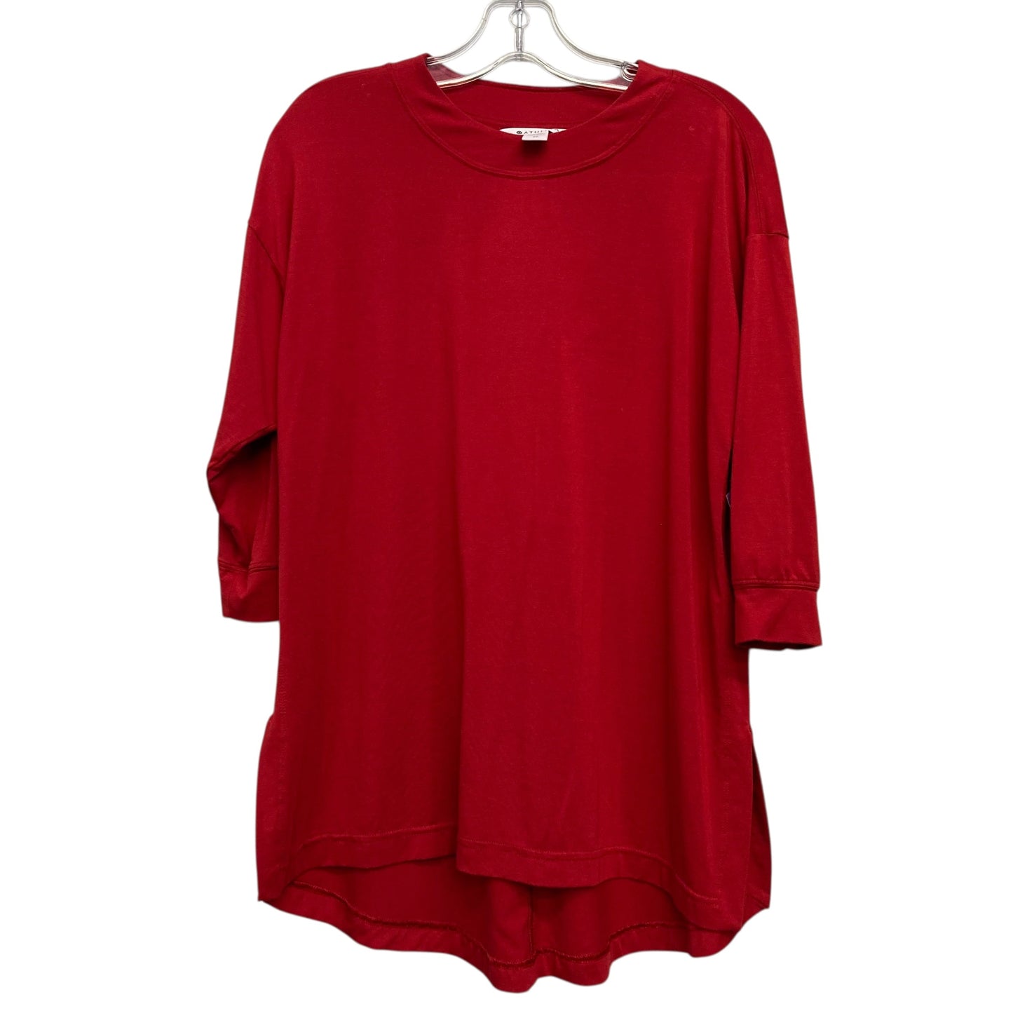 Top 3/4 Sleeve Basic By Athleta In Red, Size:Xs