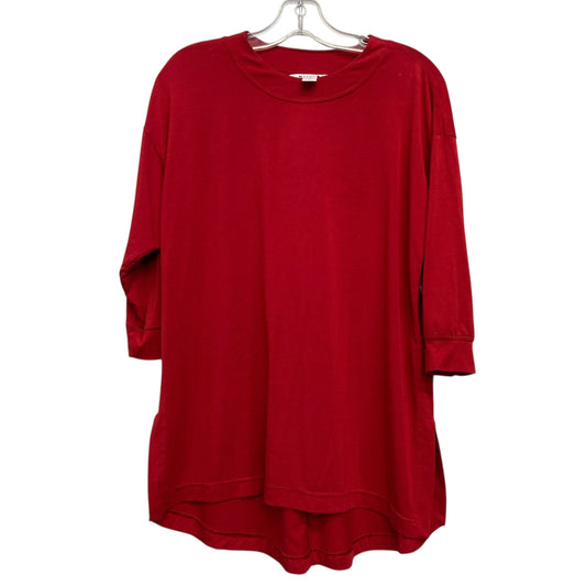 Top 3/4 Sleeve Basic By Athleta In Red, Size:Xs