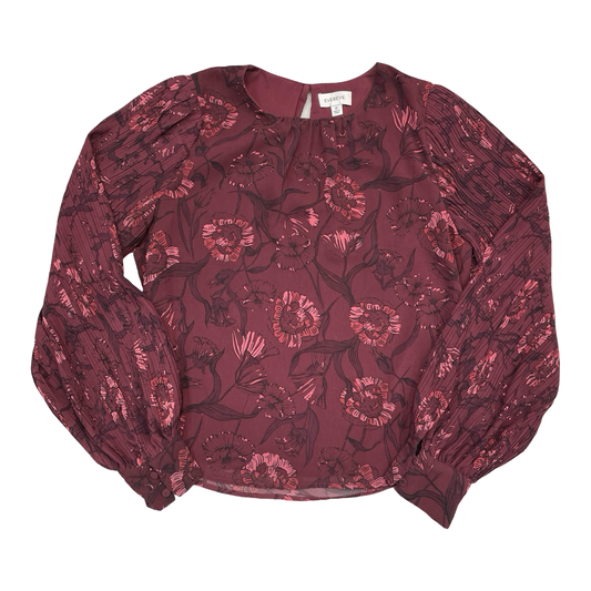 Top Ls By Evereve In Maroon, Size:M