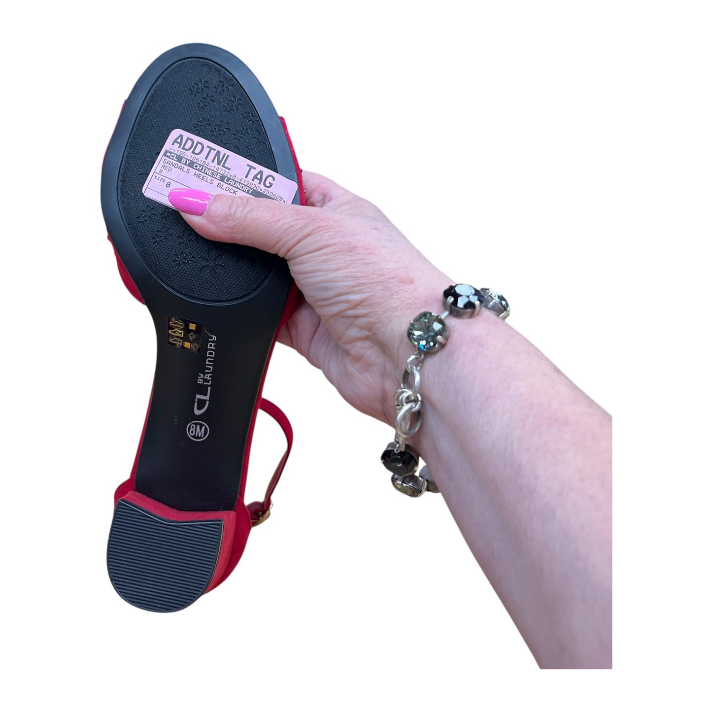 Sandals Heels Block By Cl By Chinese Laundry In Red, Size:8