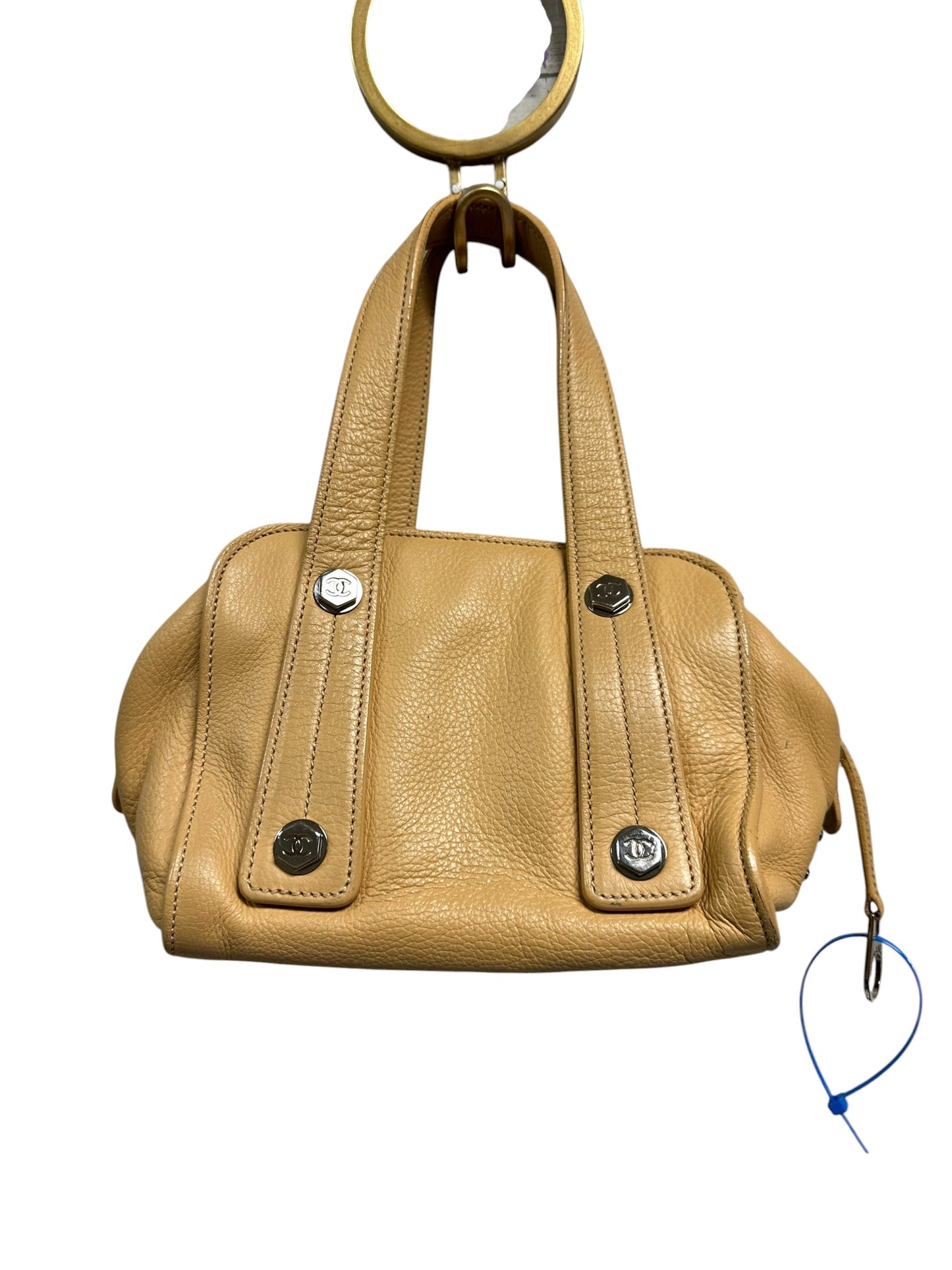 Handbag Luxury Designer By Chanel In Beige, Size:Small