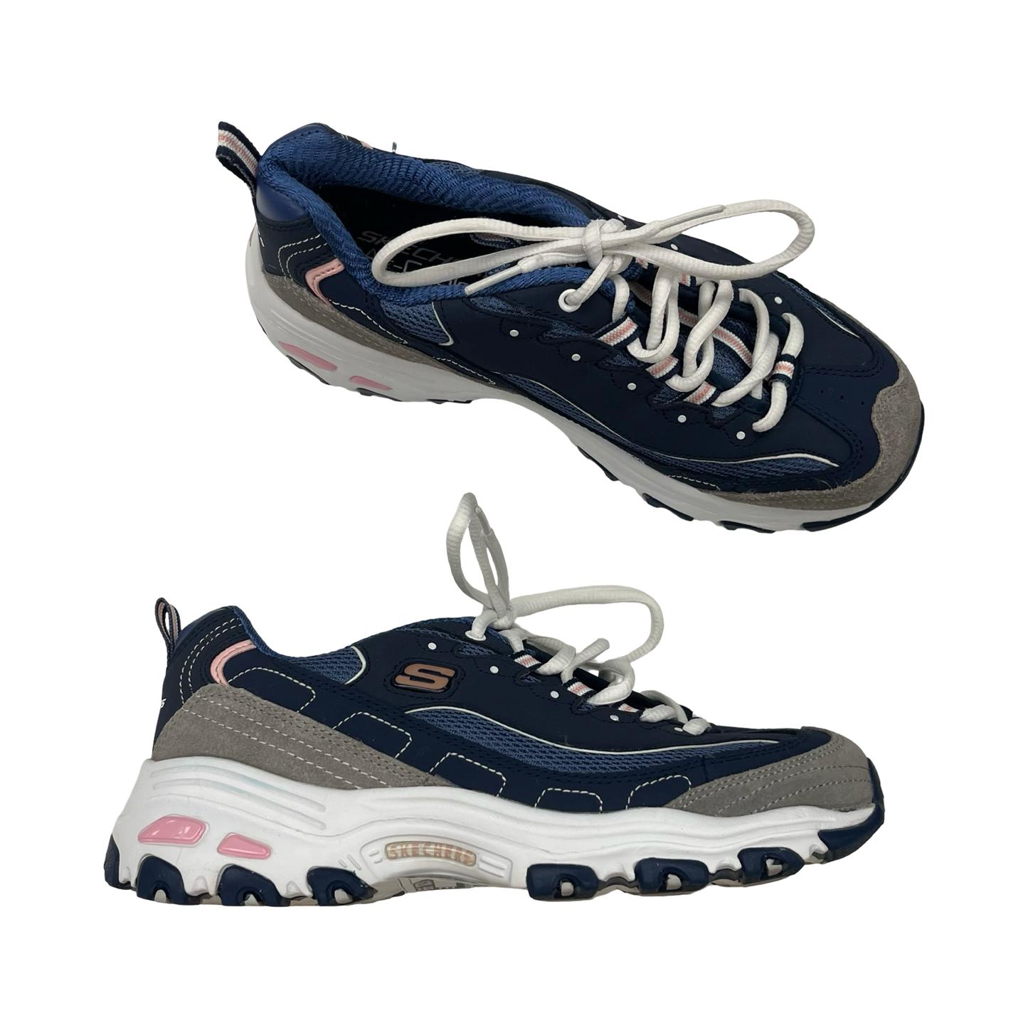Shoes Sneakers By Skechers In Blue & Grey, Size:8