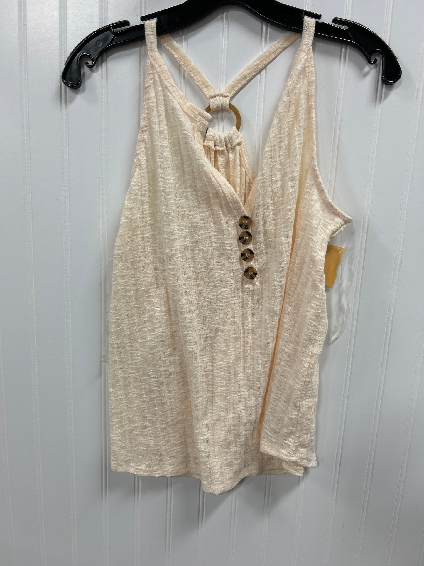 Top Sleeveless By Maurices In Cream, Size:L