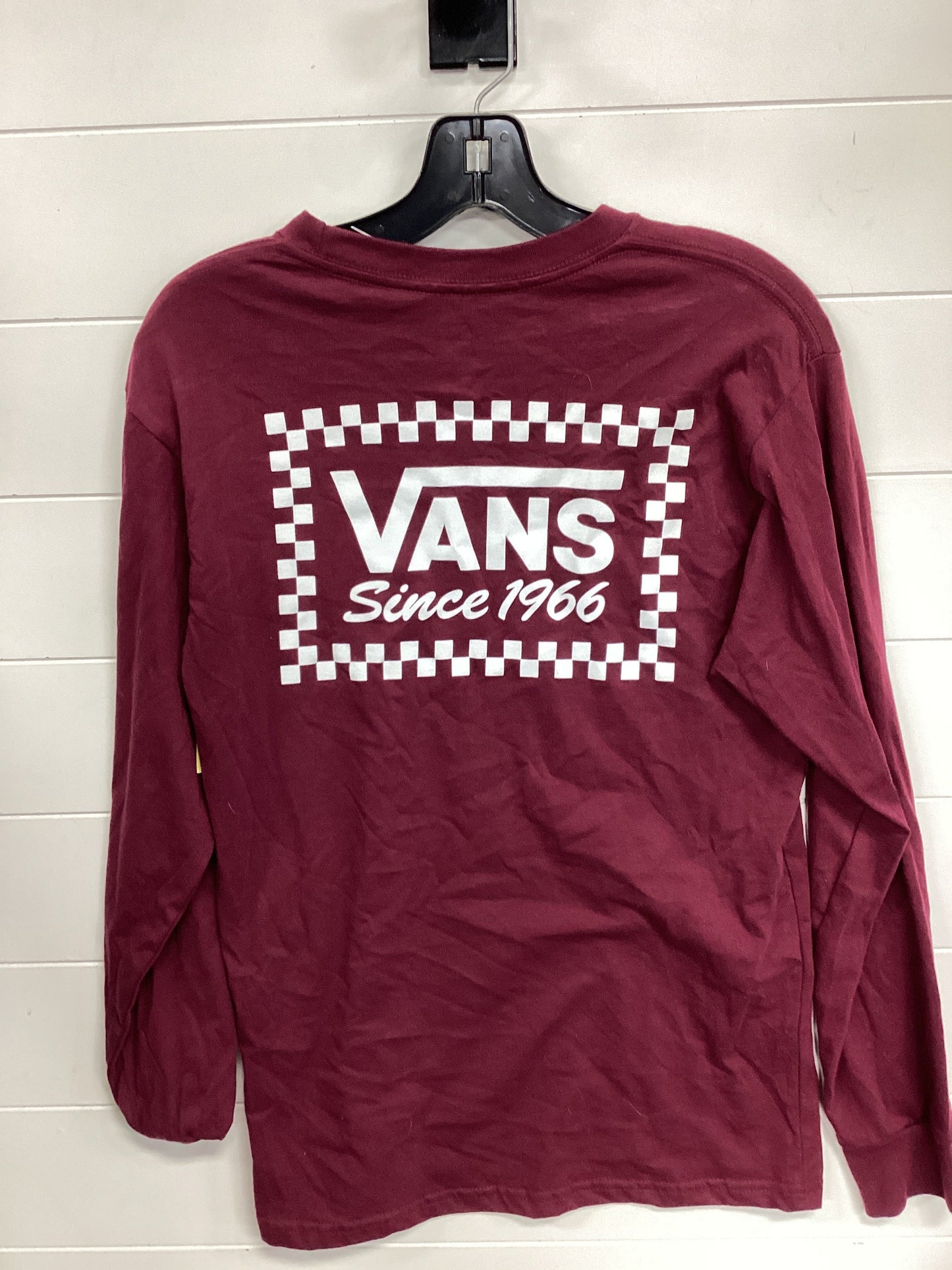 Top Ls By Vans In Maroon, Size:S