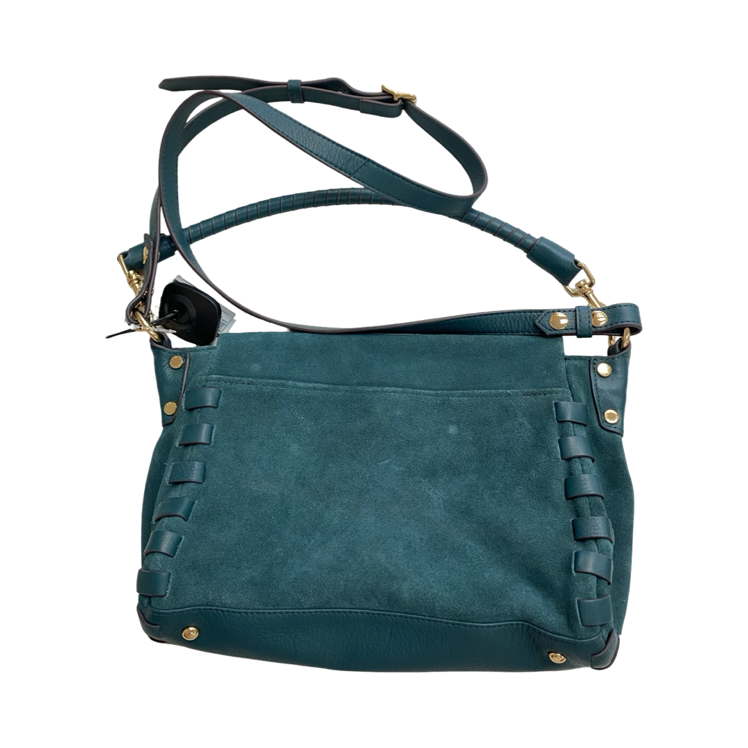 Handbag Leather By Aimee Kestenberg In Teal, Size:Medium