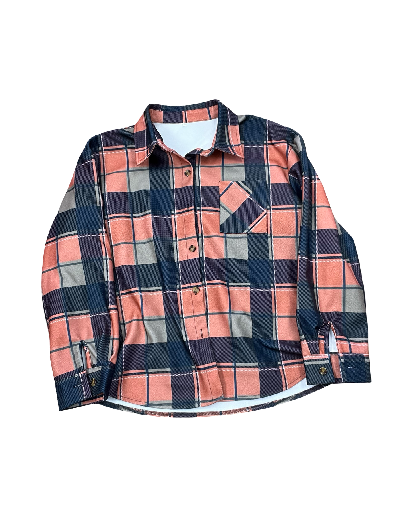Jacket Shirt By Clothes Mentor In Blue & Orange, Size:Xl