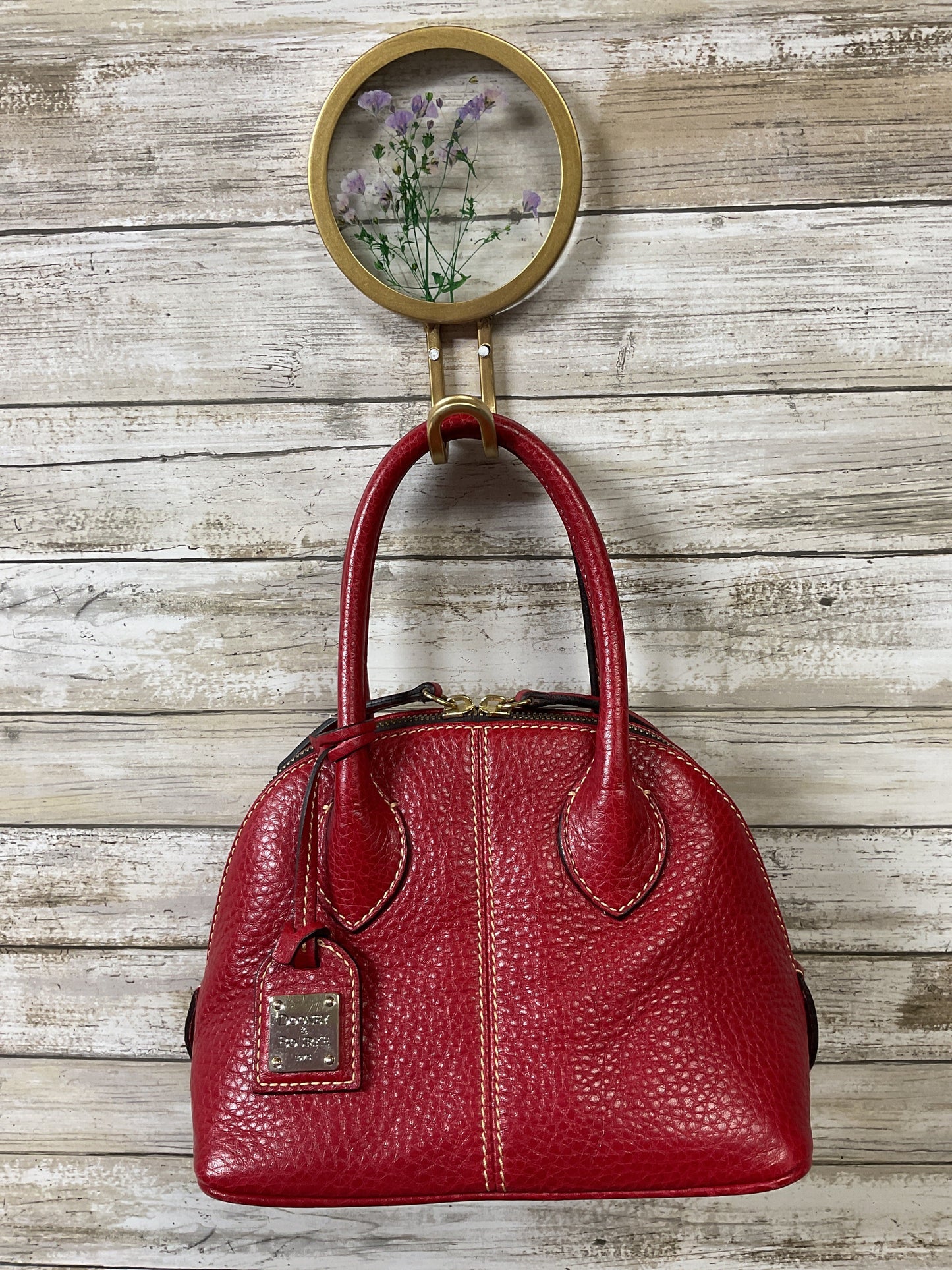 Handbag Designer By Dooney And Bourke In Red, Size:Small