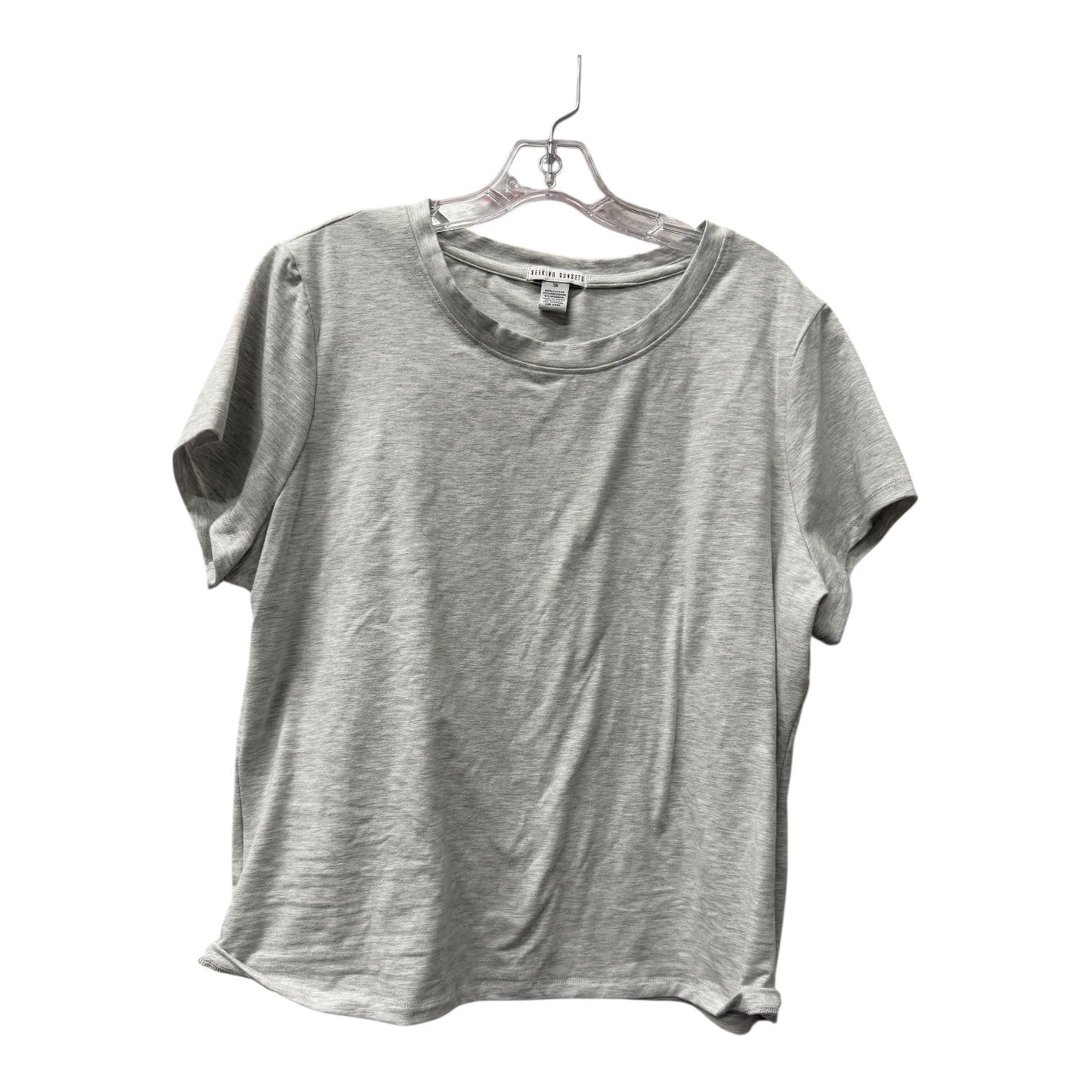 Top Ss By SEEKING SUNSETS  In Grey, Size:3X