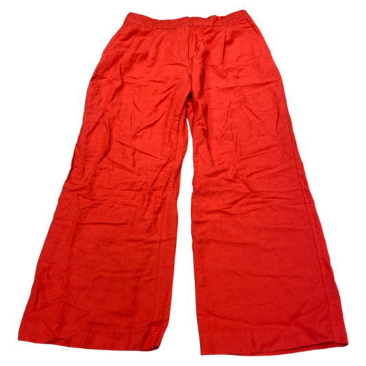 Pants Linen By Loft In Red, Size:10