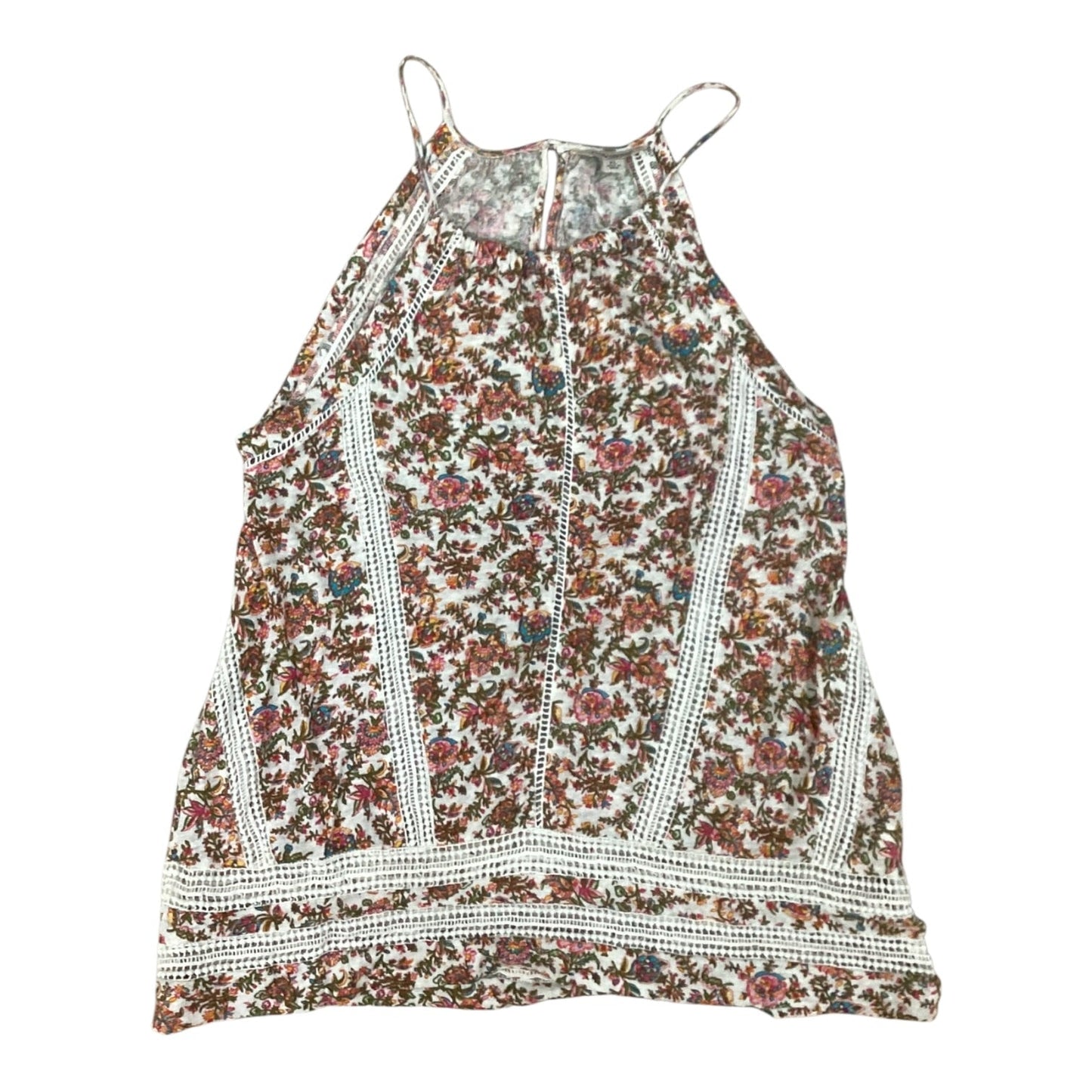 Top Sleeveless By Lucky Brand In Floral Print, Size:Xl