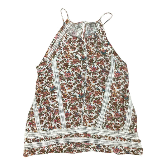 Top Sleeveless By Lucky Brand In Floral Print, Size:Xl