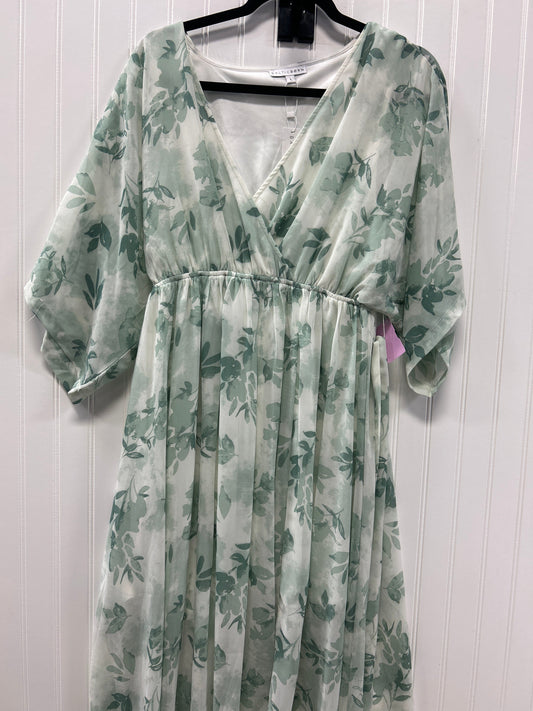 Dress Casual Maxi By Baltic Born In Green & White, Size:L