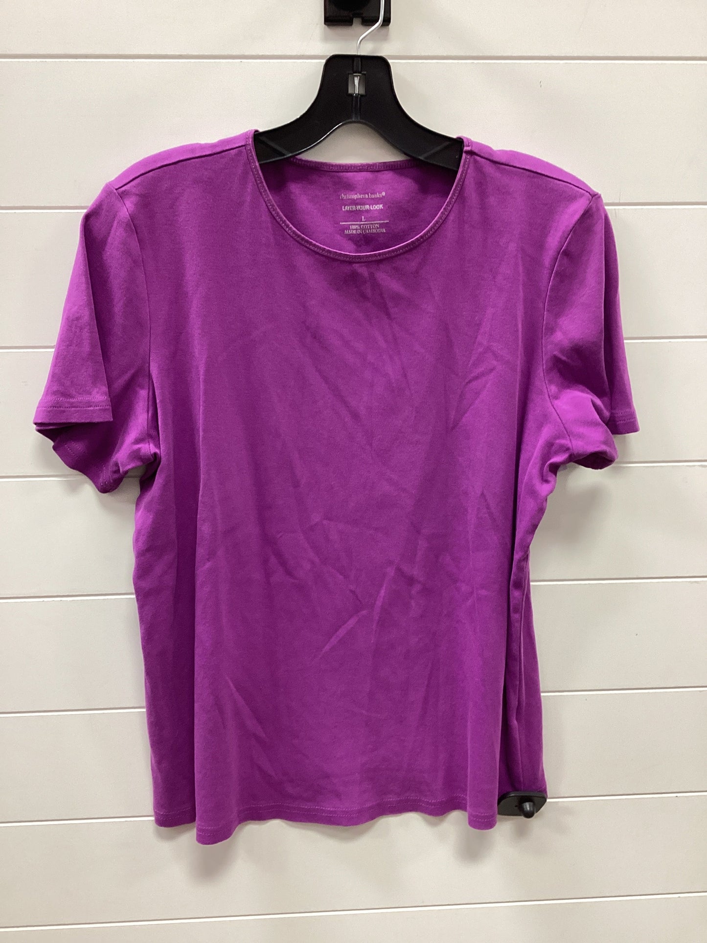Top Ss By Christopher And Banks In Purple, Size:L