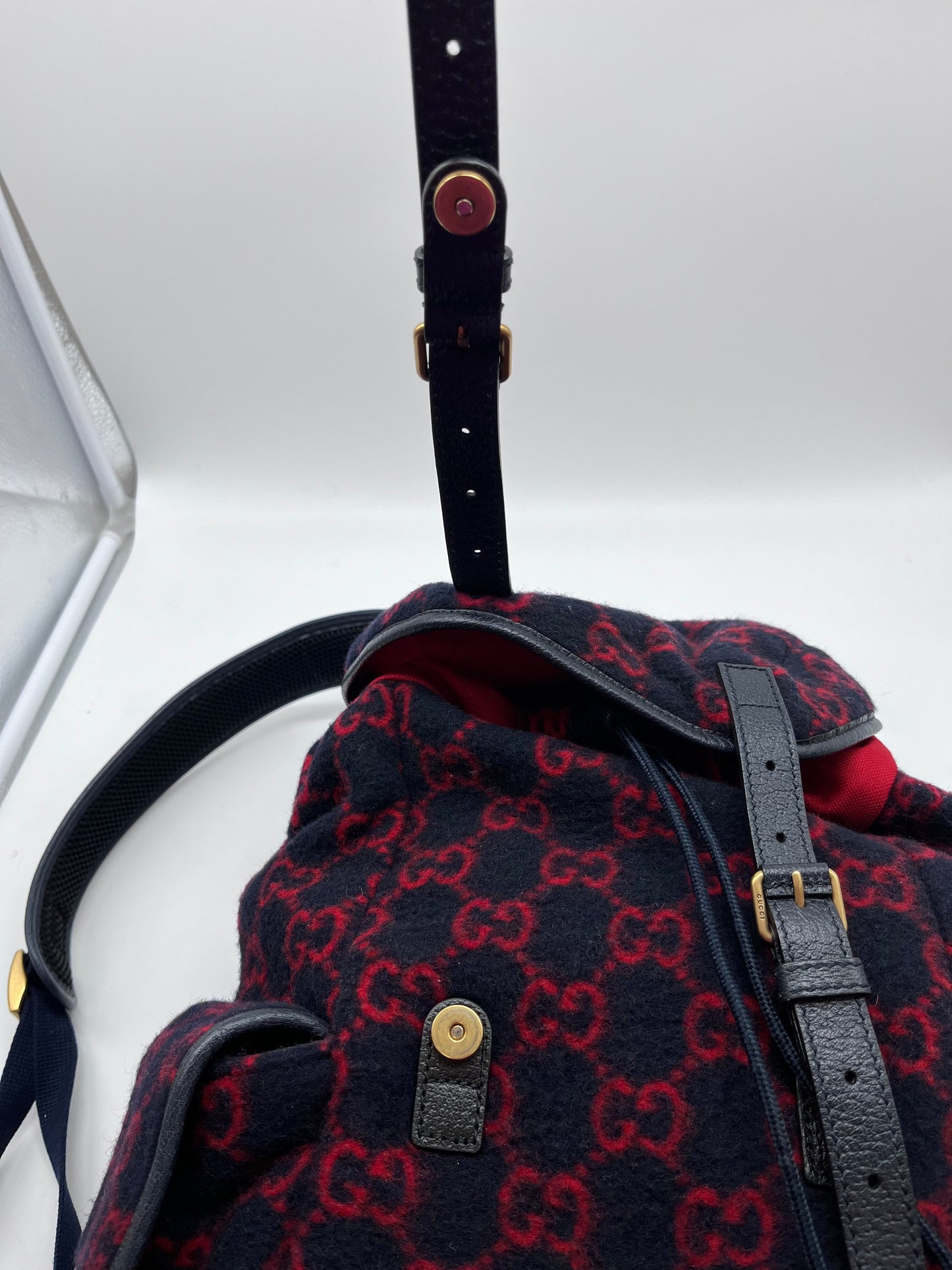 Backpack Luxury Designer By Gucci, Size: Medium