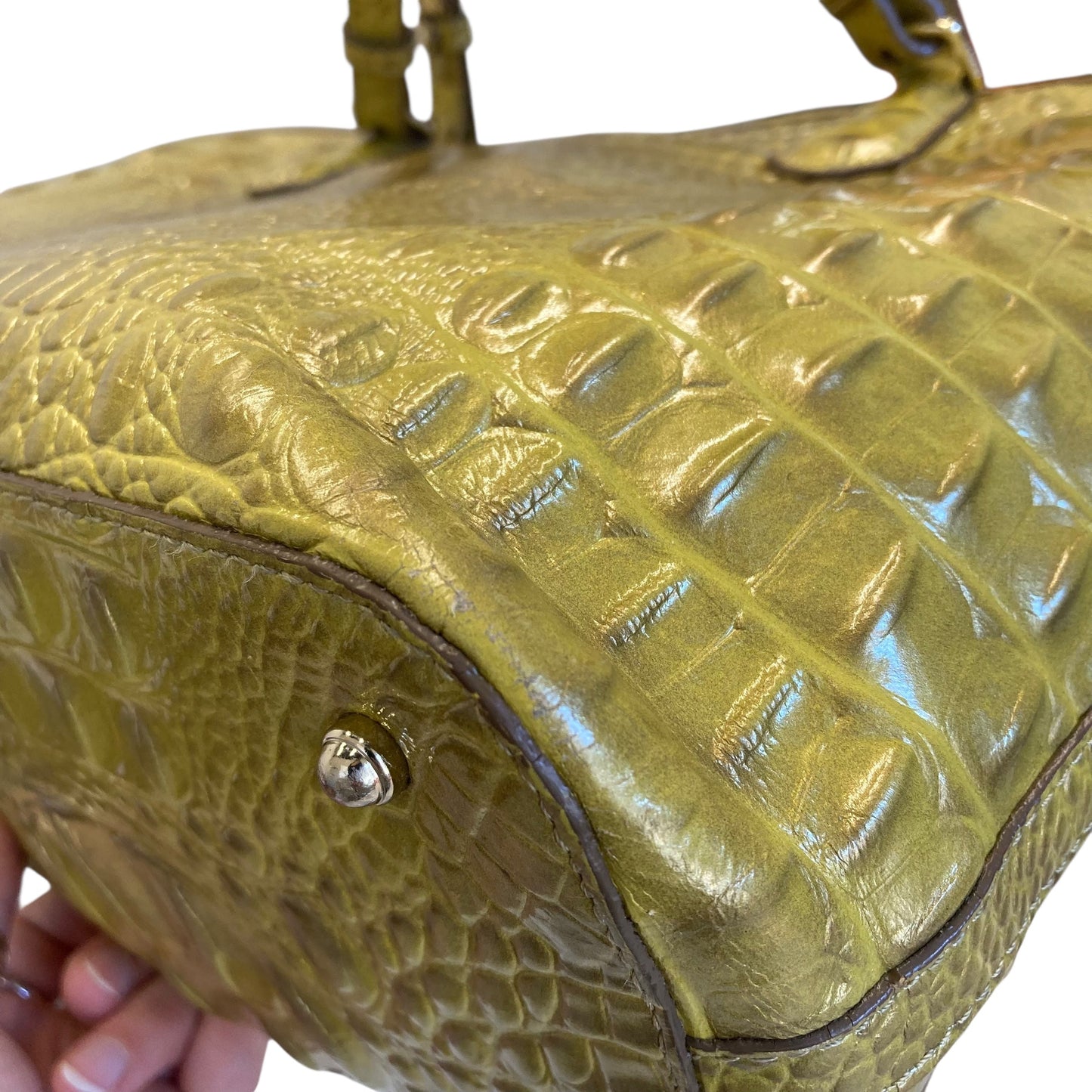 Handbag Designer By Brahmin In Gold, Size:Large